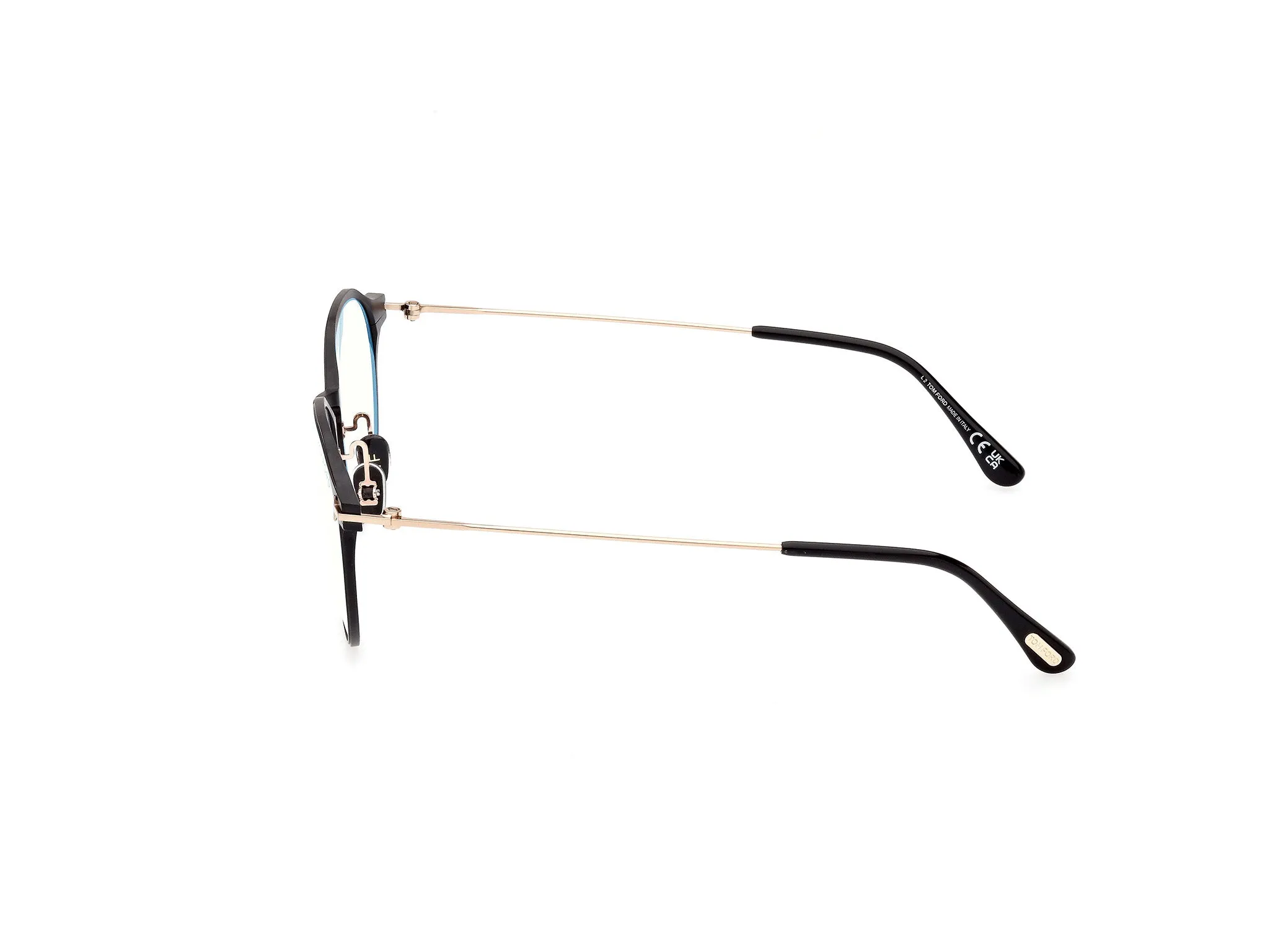 TOM FORD FT5866-B 2 Montature da vista Metallo Nero Rotonda Normale - immagine 2