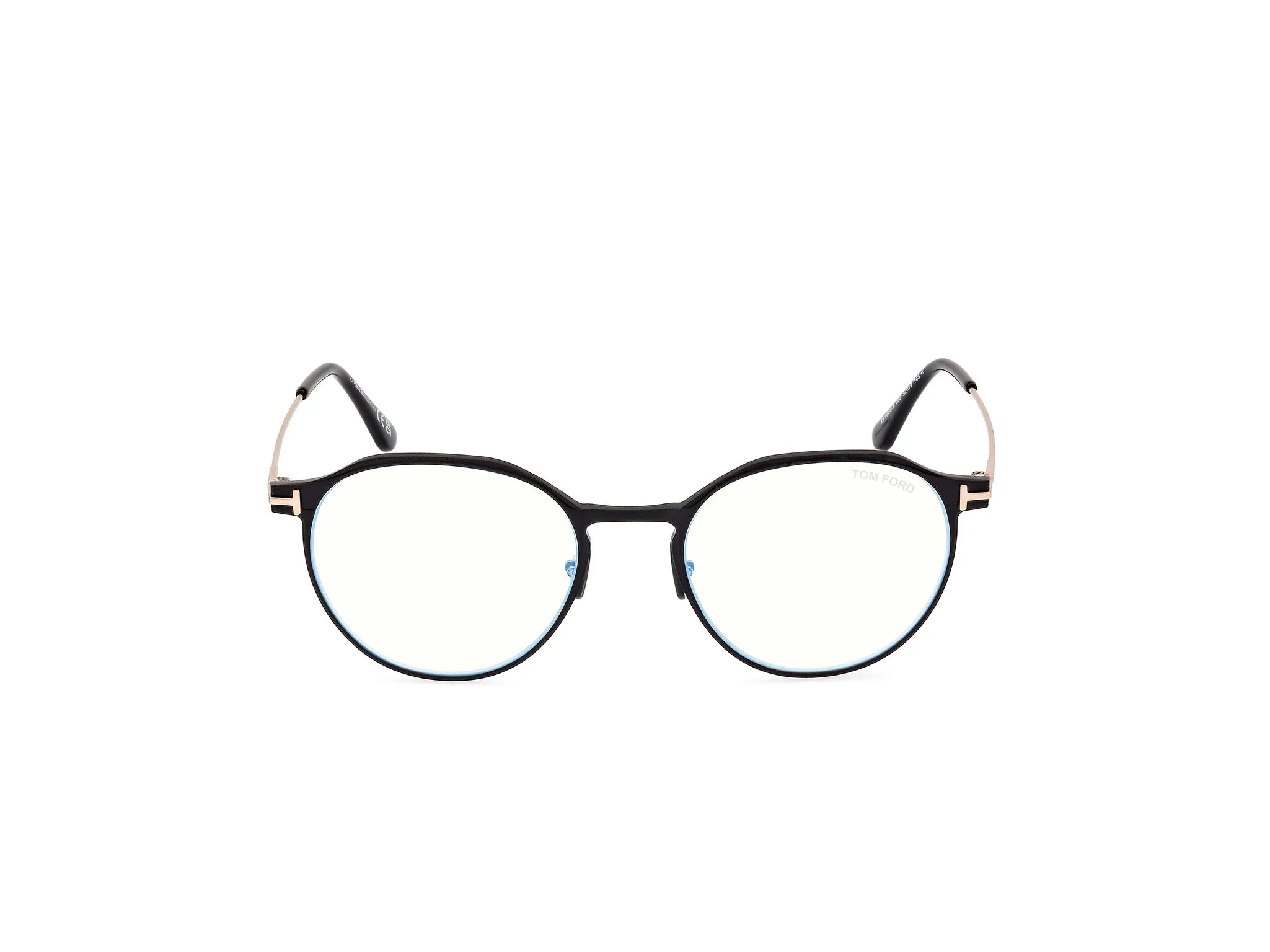 TOM FORD FT5866-B 2 Montature da vista Metallo Nero Rotonda Normale - immagine 3