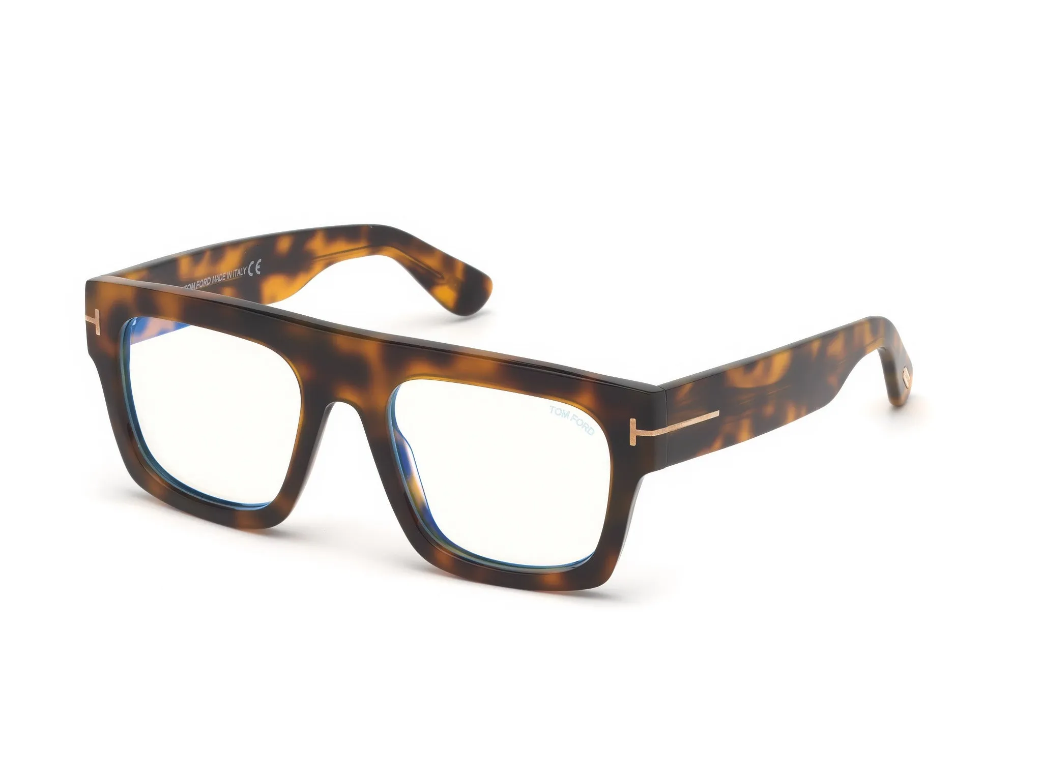 TOM FORD FT5634-B 56 Montature da vista Acetato Havana Geometrica Normale - immagine 1