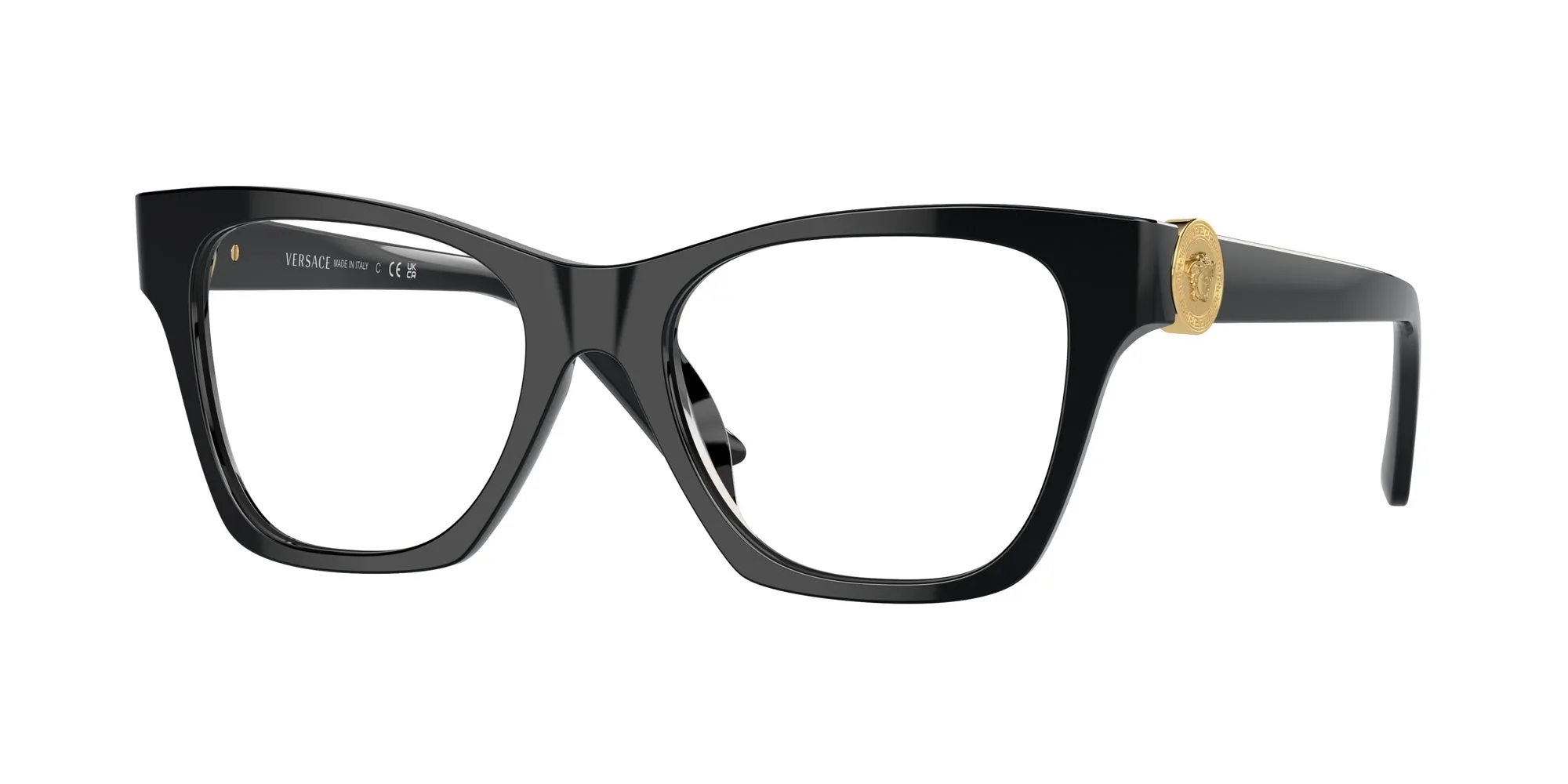Versace VE3341U GB1 Montature da vista Acetato Nero Geometrica Normale - immagine 1