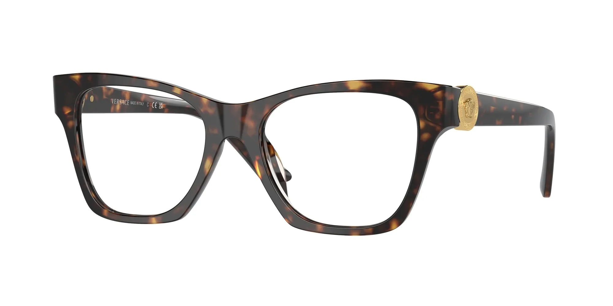 Versace VE3341U 108 Montature da vista Acetato Tartaruga Trasparente Geometrica Normale - immagine 1