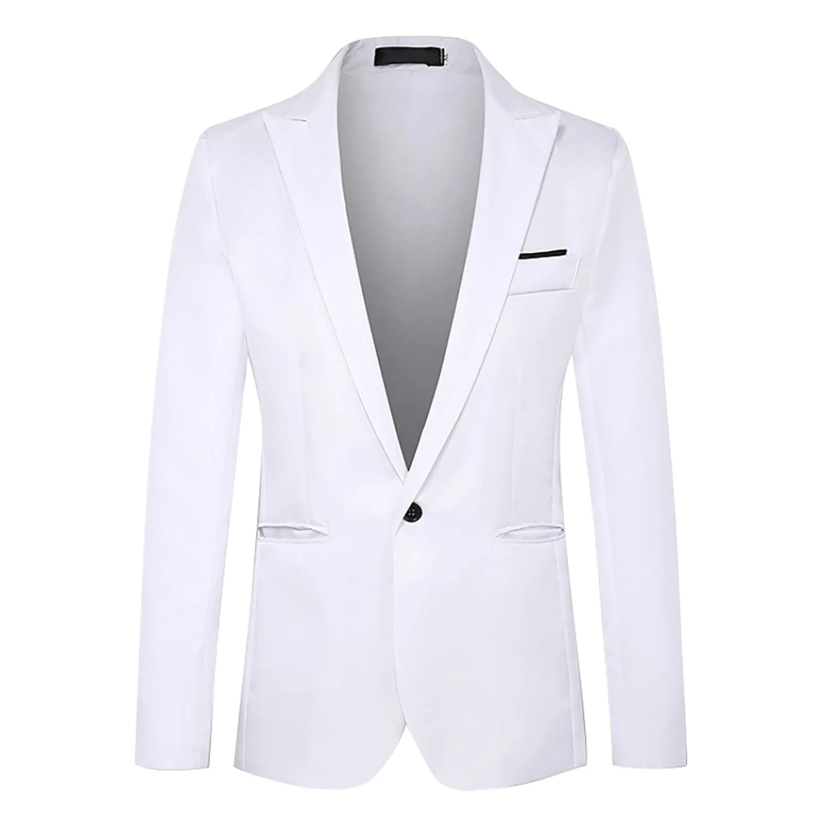 Blazer Uomo Elegante, Regular Fit Elegante Abito Slim Fit Giacche Vintage Plaid Giacca da Abito da Lavoro Formale Giacca Collo Coreana Uomo Blazer Bussiness per Matrimonio Jacket Giacca - immagine 1