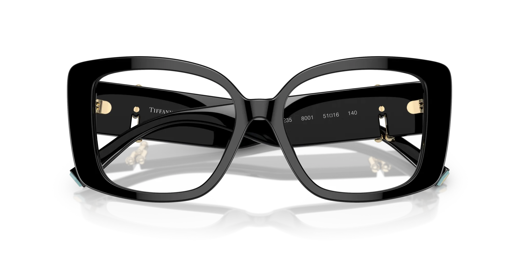 Tiffany TF2235 8001 Montature da vista Acetato Nero Trasparente Squadrata Normale - immagine 2