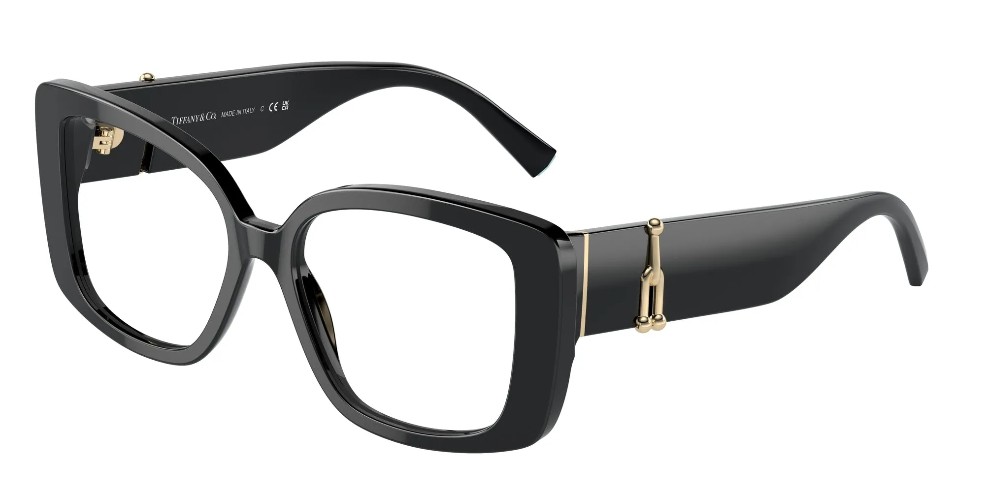 Tiffany TF2235 8001 Montature da vista Acetato Nero Trasparente Squadrata Normale - immagine 1
