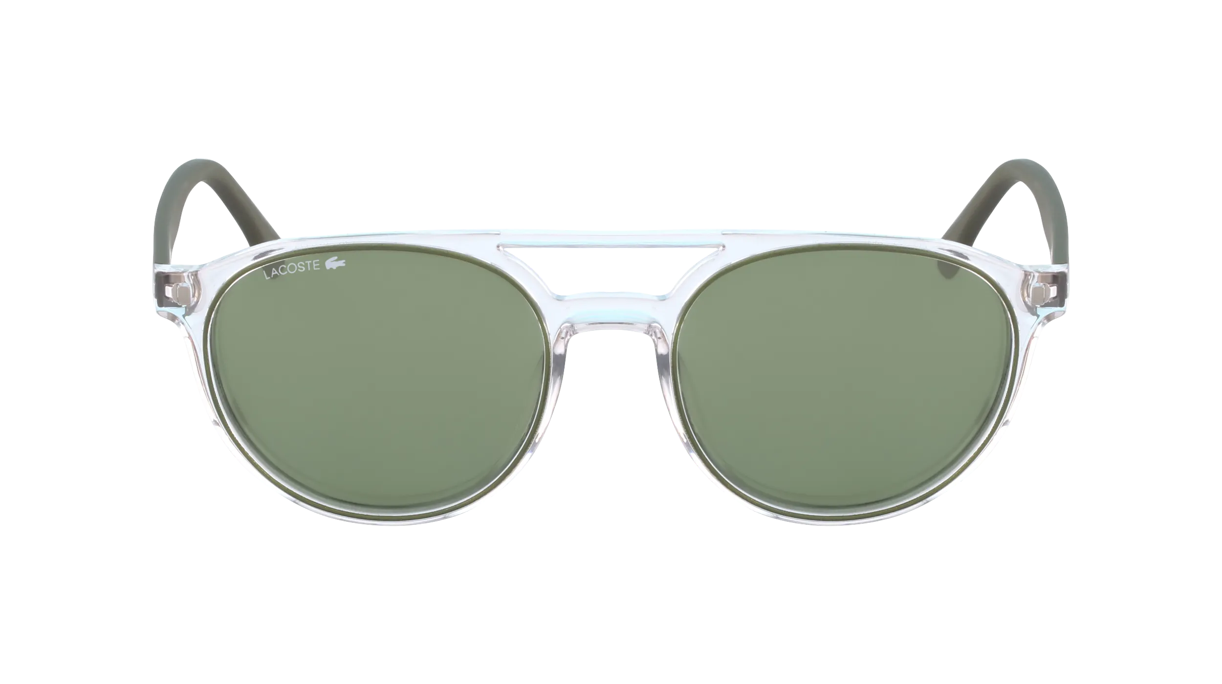 Lacoste L881S 317 Occhiali da sole Iniettato Trasparente Rotonda Normale Fotocromatiche - immagine 2
