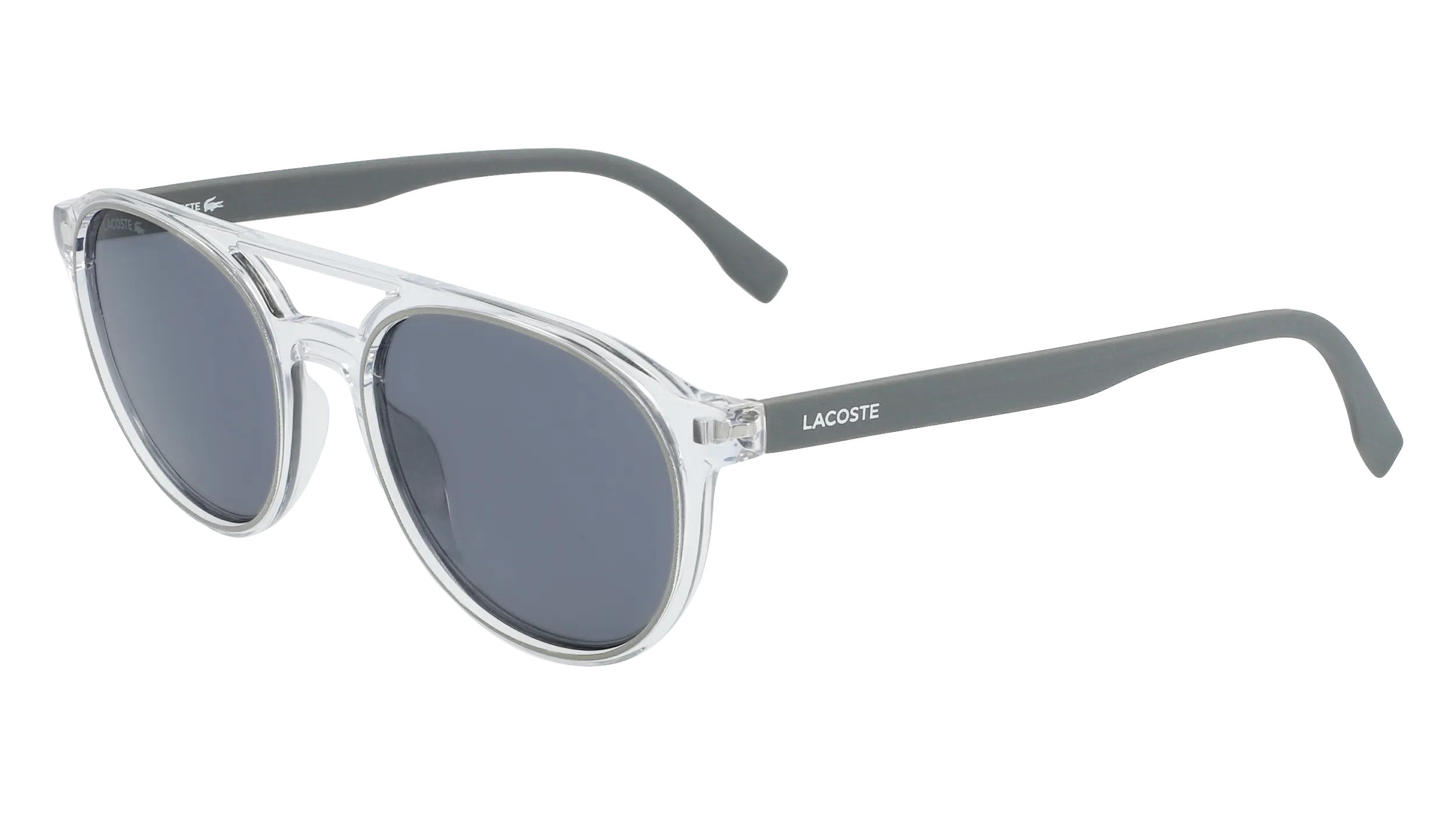 Lacoste L881S 057 Occhiali da sole Iniettato Trasparente Rotonda Normale Fotocromatiche - immagine 1