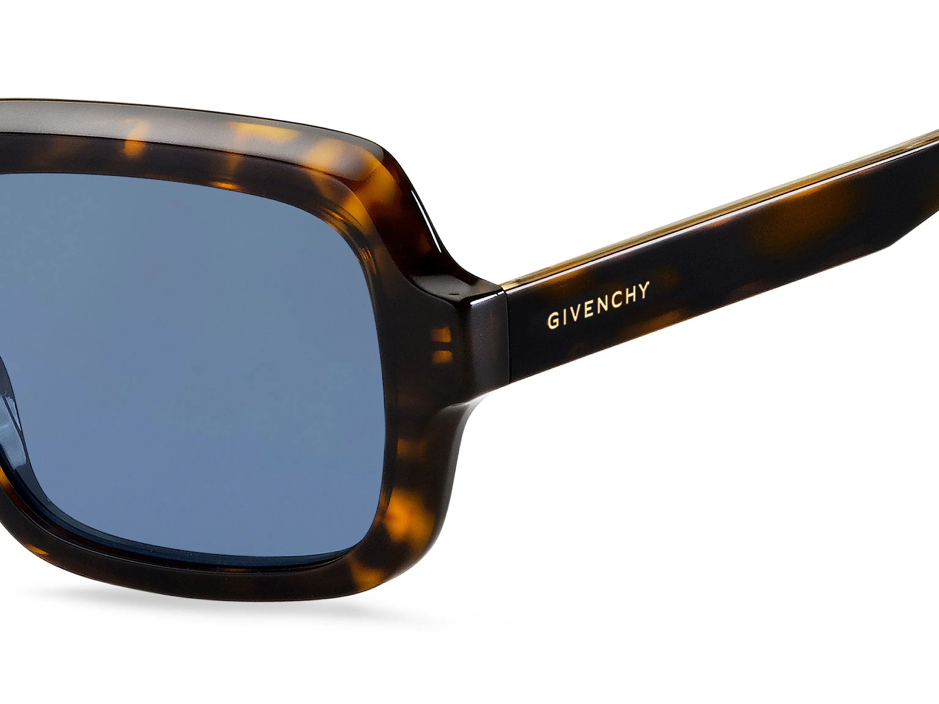 Givenchy GV 7153/S 086/KU Occhiali da sole Acetato Havana Blu Squadrata - immagine 4