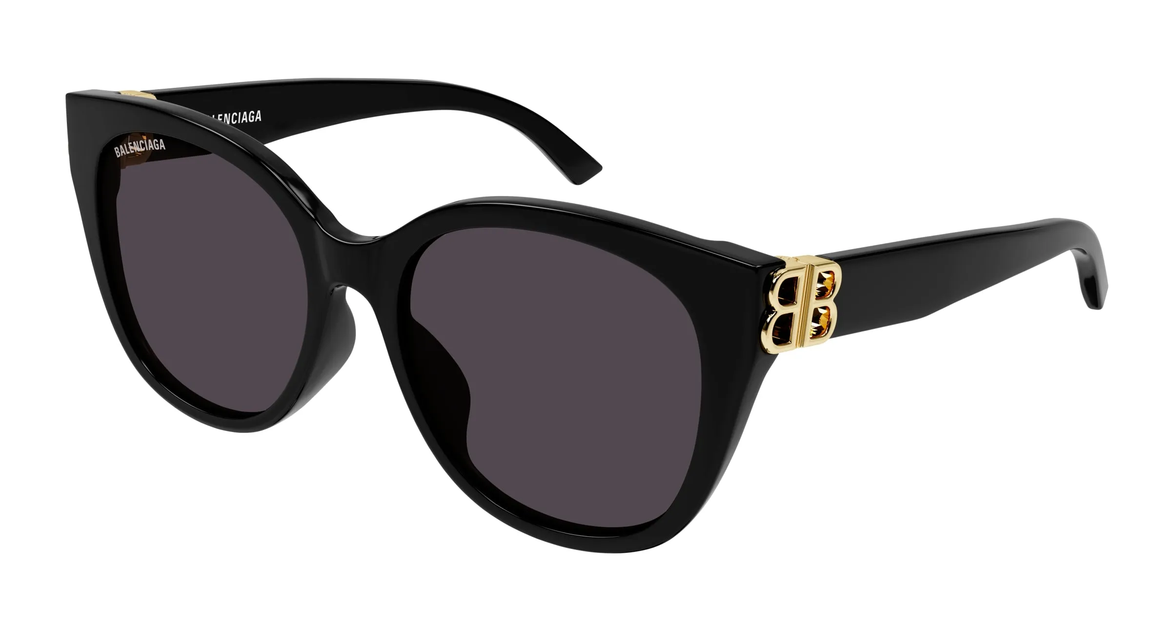 Balenciaga BB0103SA 001 Occhiali da sole Acetato Nero Grigio Cat Eye Normale - immagine 1