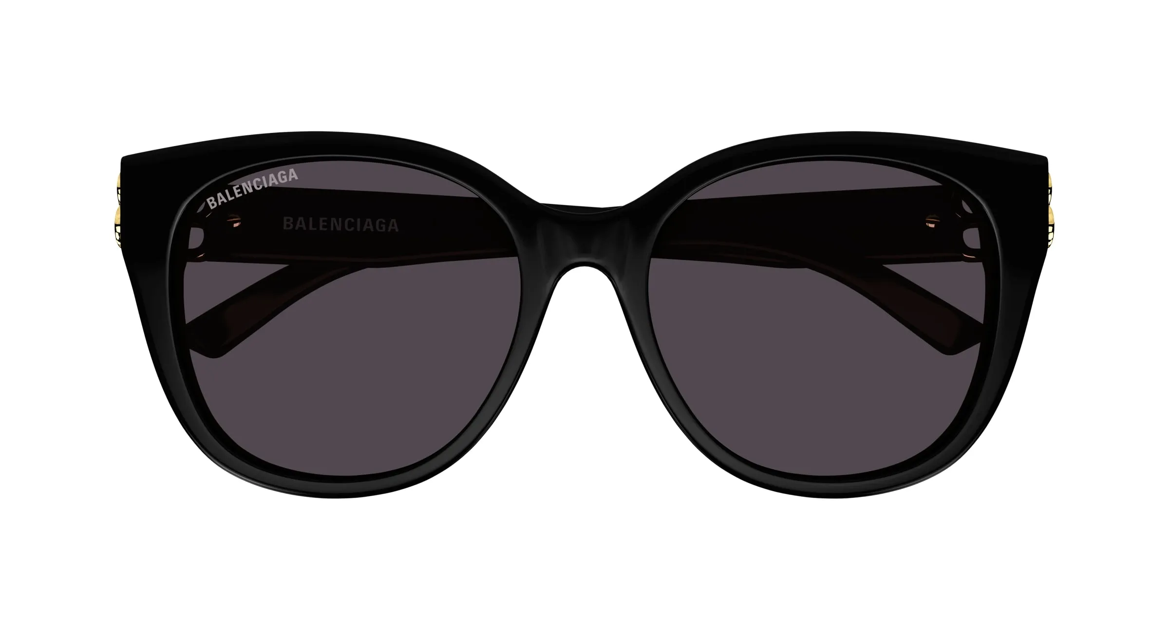 Balenciaga BB0103SA 001 Occhiali da sole Acetato Nero Grigio Cat Eye Normale - immagine 2