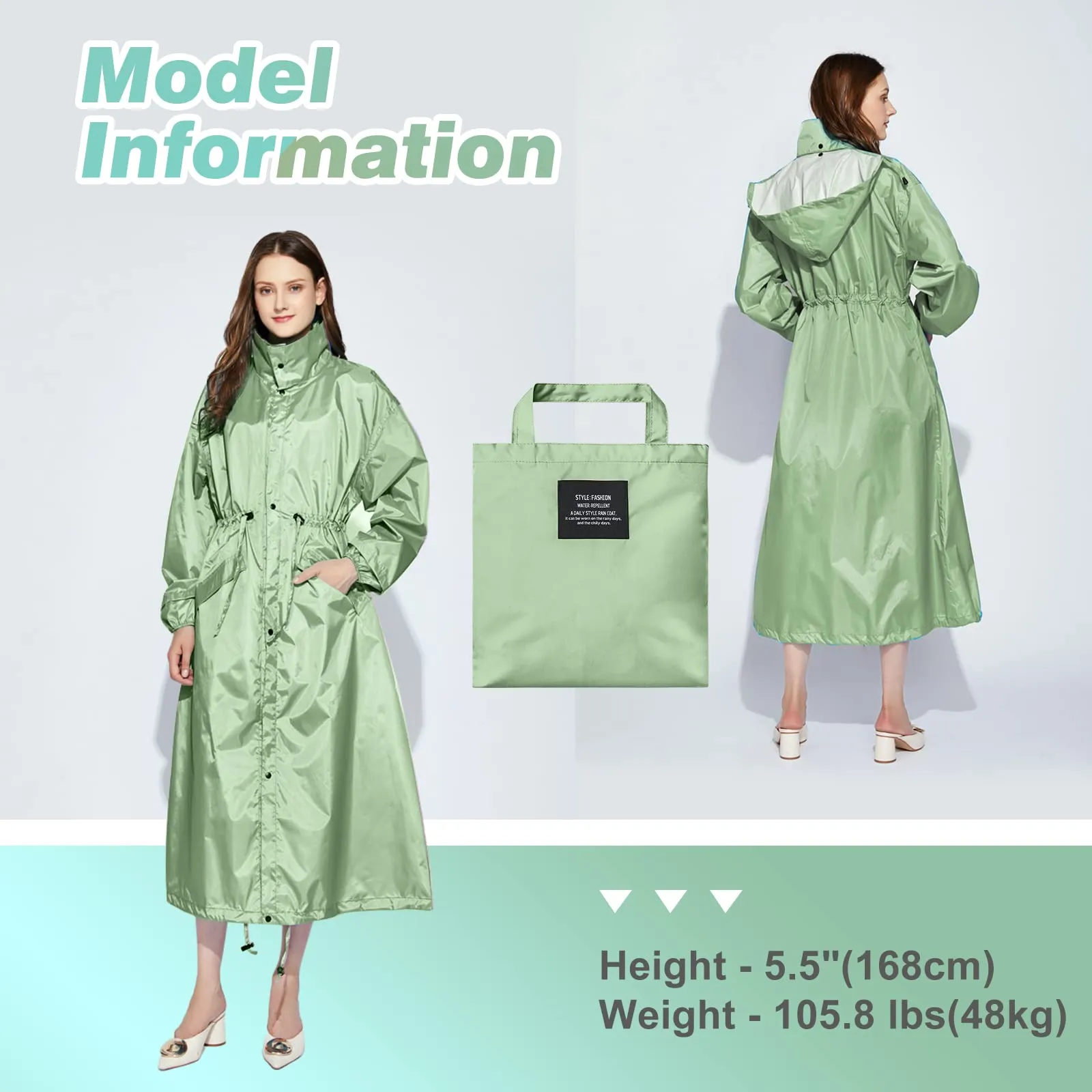 SOPPY Soppy Impermeabile Unisex (confezione da 1), Verde, M - immagine 7