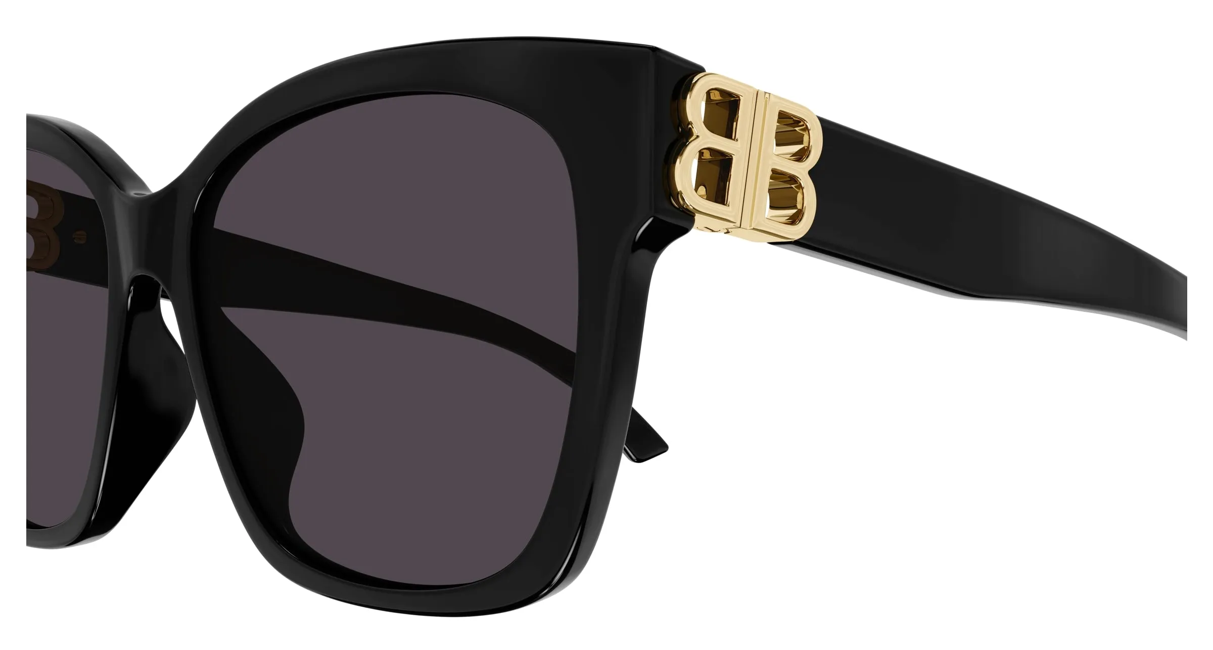 Balenciaga BB0102SA 001 Occhiali da sole Acetato Nero Grigio Cat Eye Normale - immagine 3