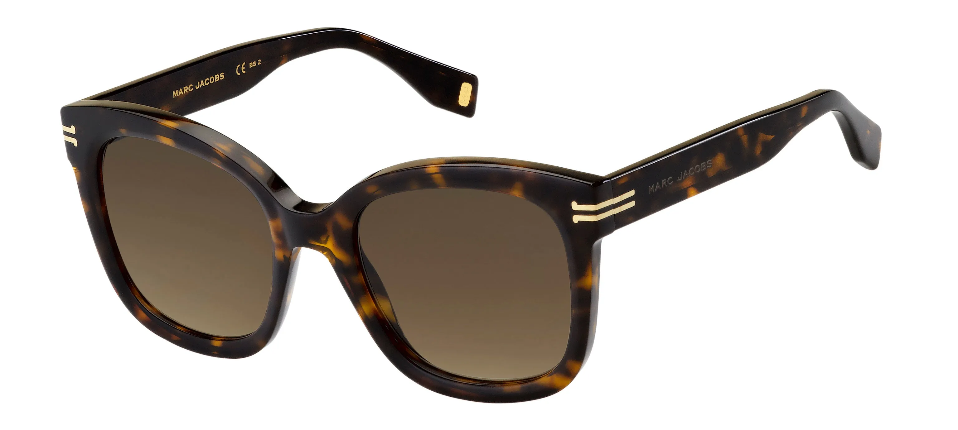 Marc Jacobs MJ 1012/S WR9/HA Occhiali da sole Acetato Havana Marrone Squadrata Sfumato - immagine 1