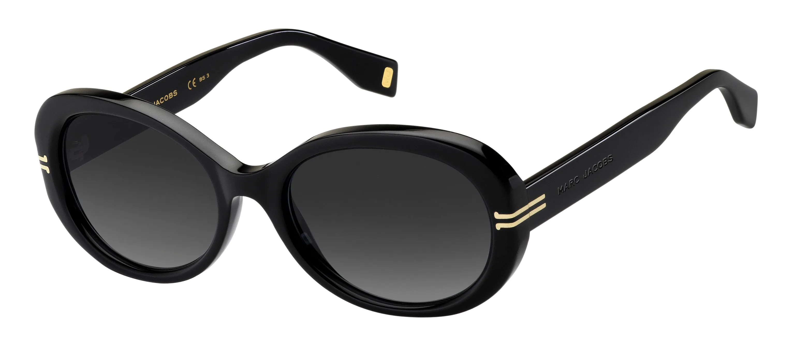 Marc Jacobs MJ 1013/S 807/9O Occhiali da sole Acetato Nero Grigio Farfalla Sfumato - immagine 1
