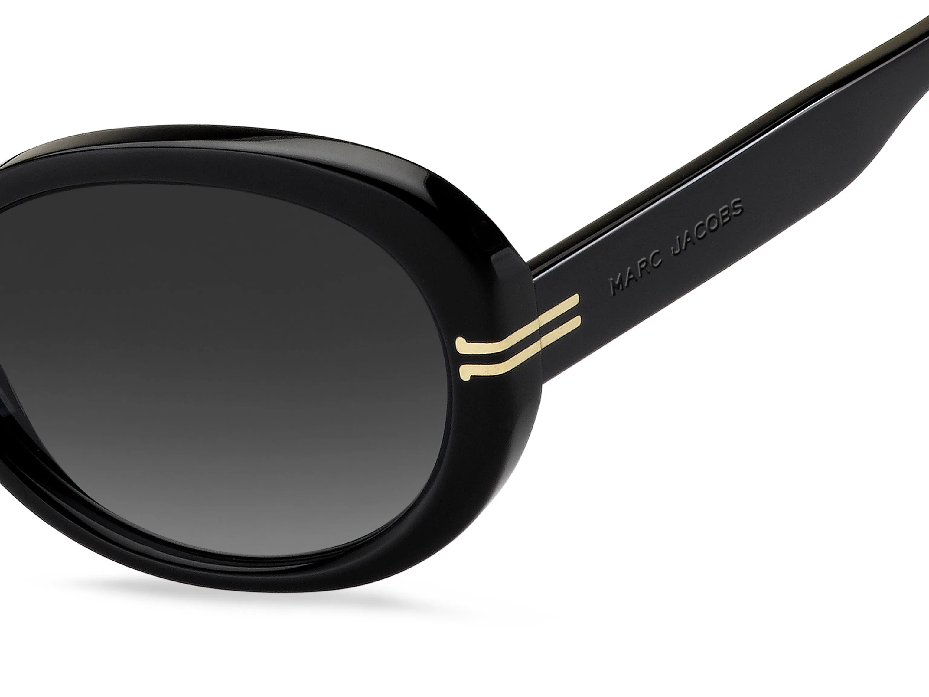 Marc Jacobs MJ 1013/S 807/9O Occhiali da sole Acetato Nero Grigio Farfalla Sfumato - immagine 3