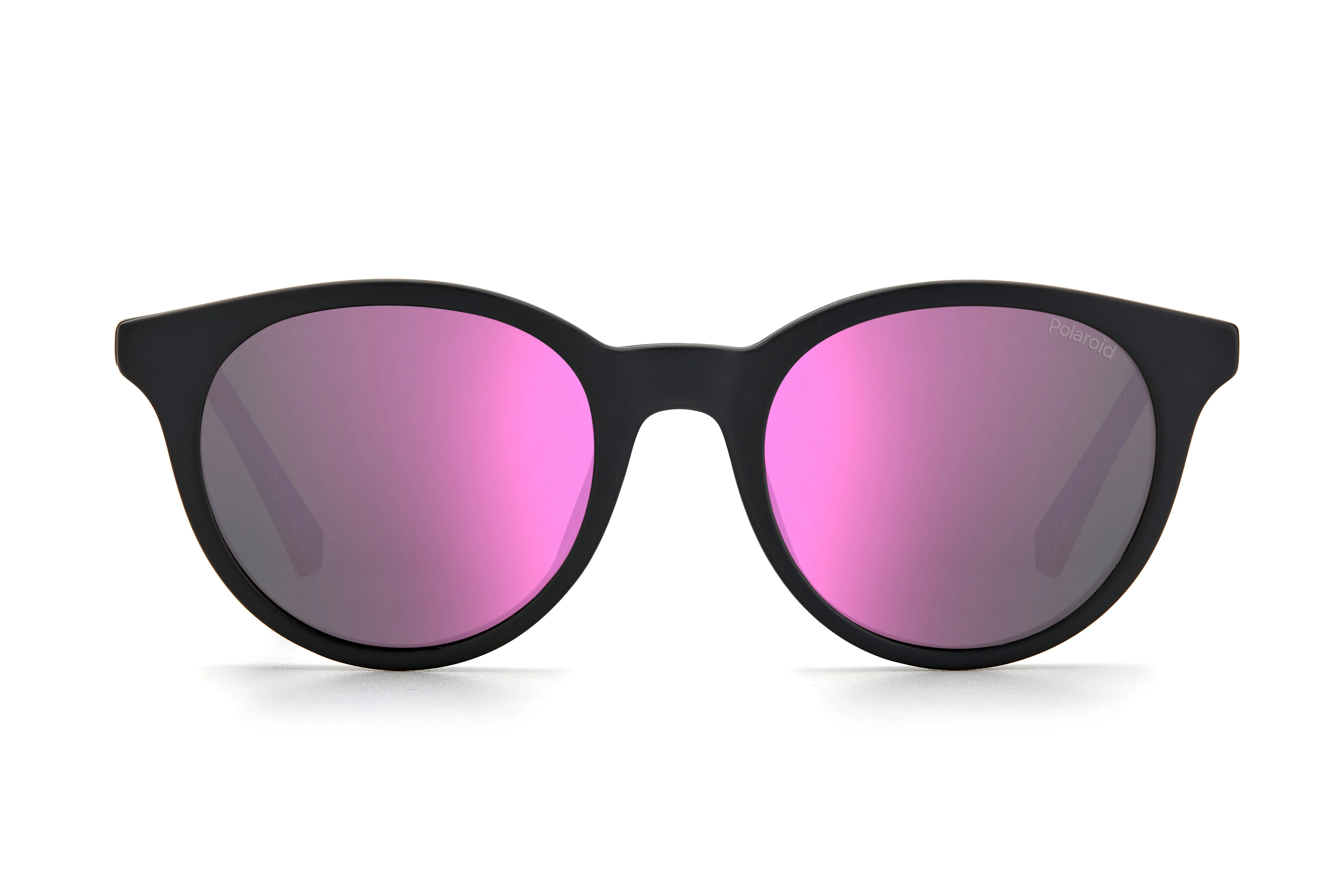 Polaroid PLD 8044/CS 5F3/AI Occhiali da sole bambino Plastica Nero-opaco Viola Rotonda Specchiate Clip-on - immagine 2