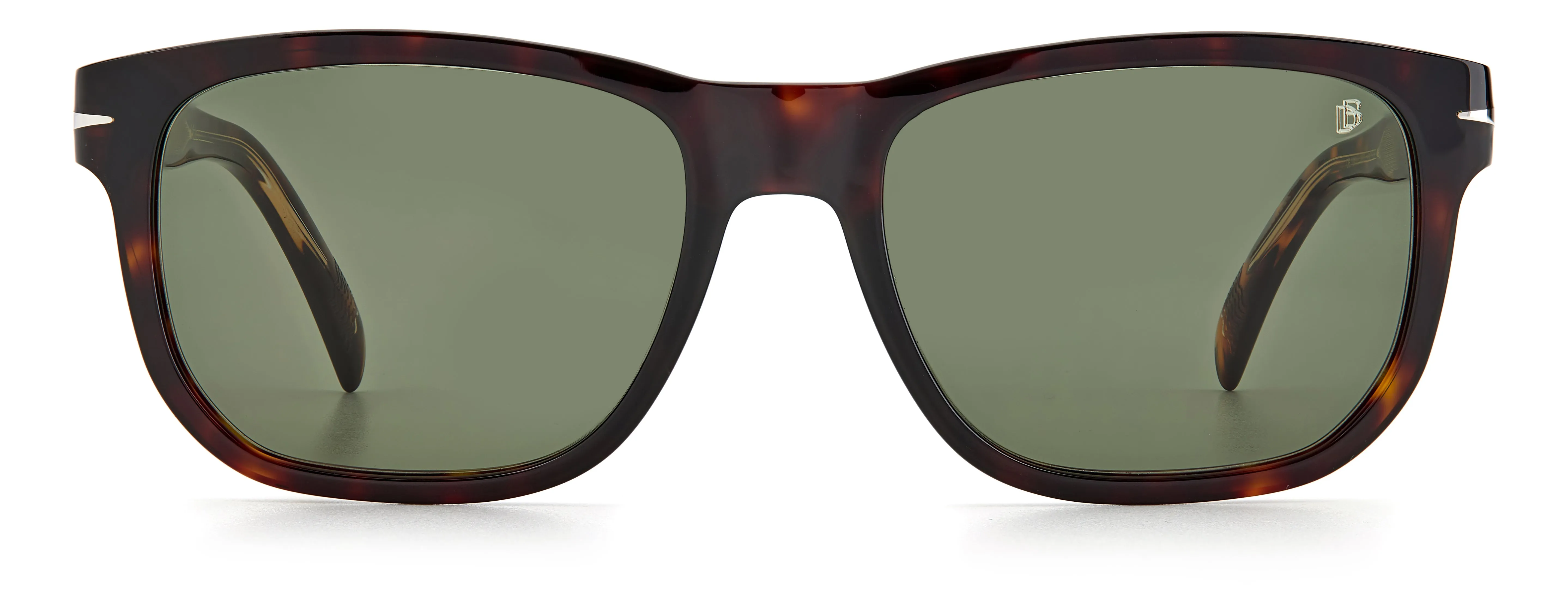 DAVID BECKHAM DB 1045/S 086/QT Occhiali da sole Acetato Havana Verde Squadrata - immagine 2