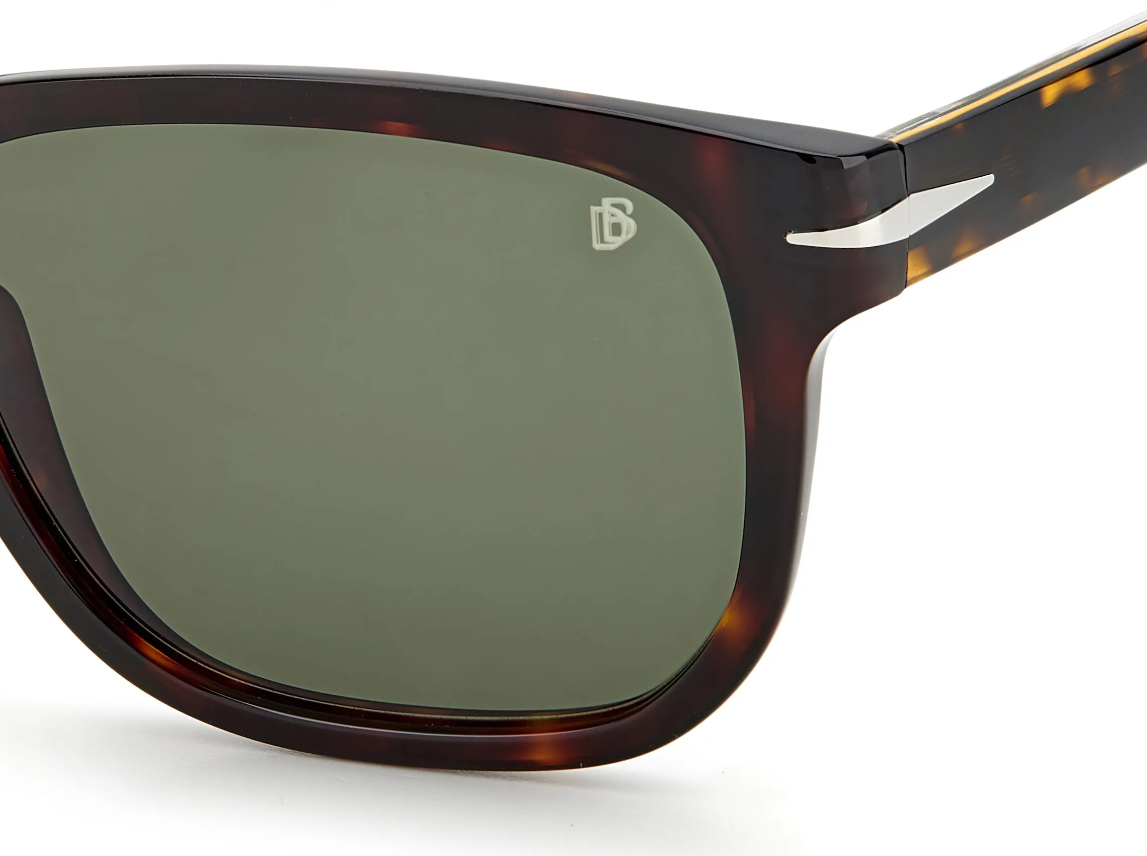 DAVID BECKHAM DB 1045/S 086/QT Occhiali da sole Acetato Havana Verde Squadrata - immagine 3