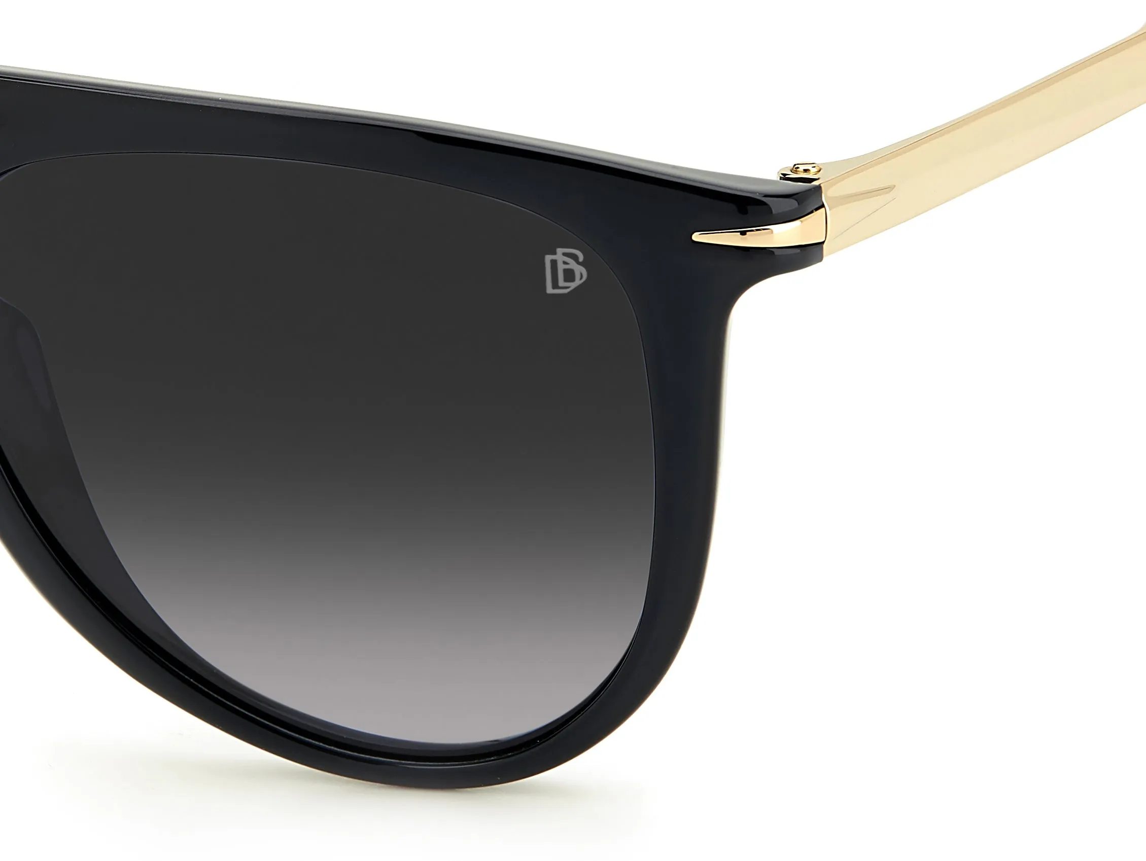 DAVID BECKHAM DB 1039/S/FD 2M2/9O Occhiali da sole Plastica Nero/Oro Grigio Pilot Sfumato - immagine 3