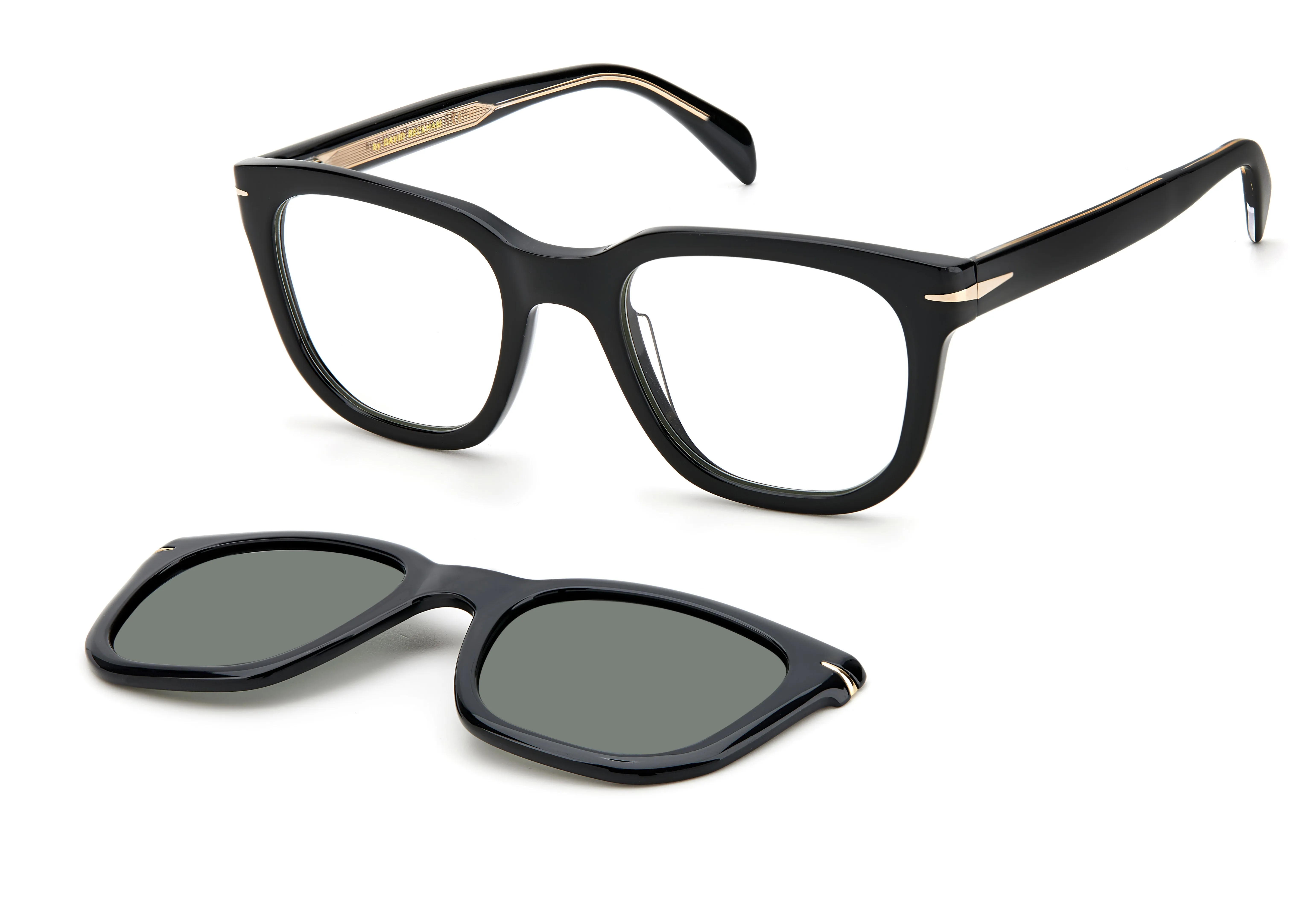 DAVID BECKHAM DB 7043/CS 807/UC Occhiali da sole Acetato Nero Multicolore Squadrata - immagine 1