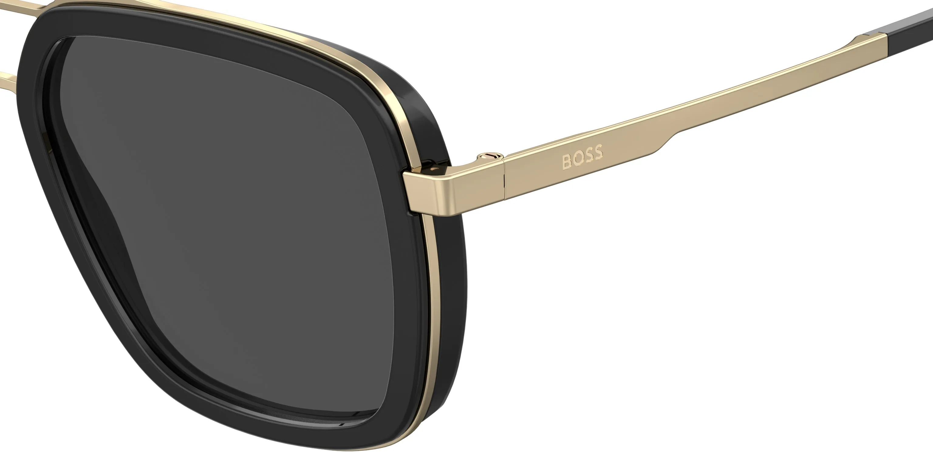 Hugo Boss BOSS 1235/S 807/IR Occhiali da sole Metallo Nero Grigio Squadrata - immagine 3