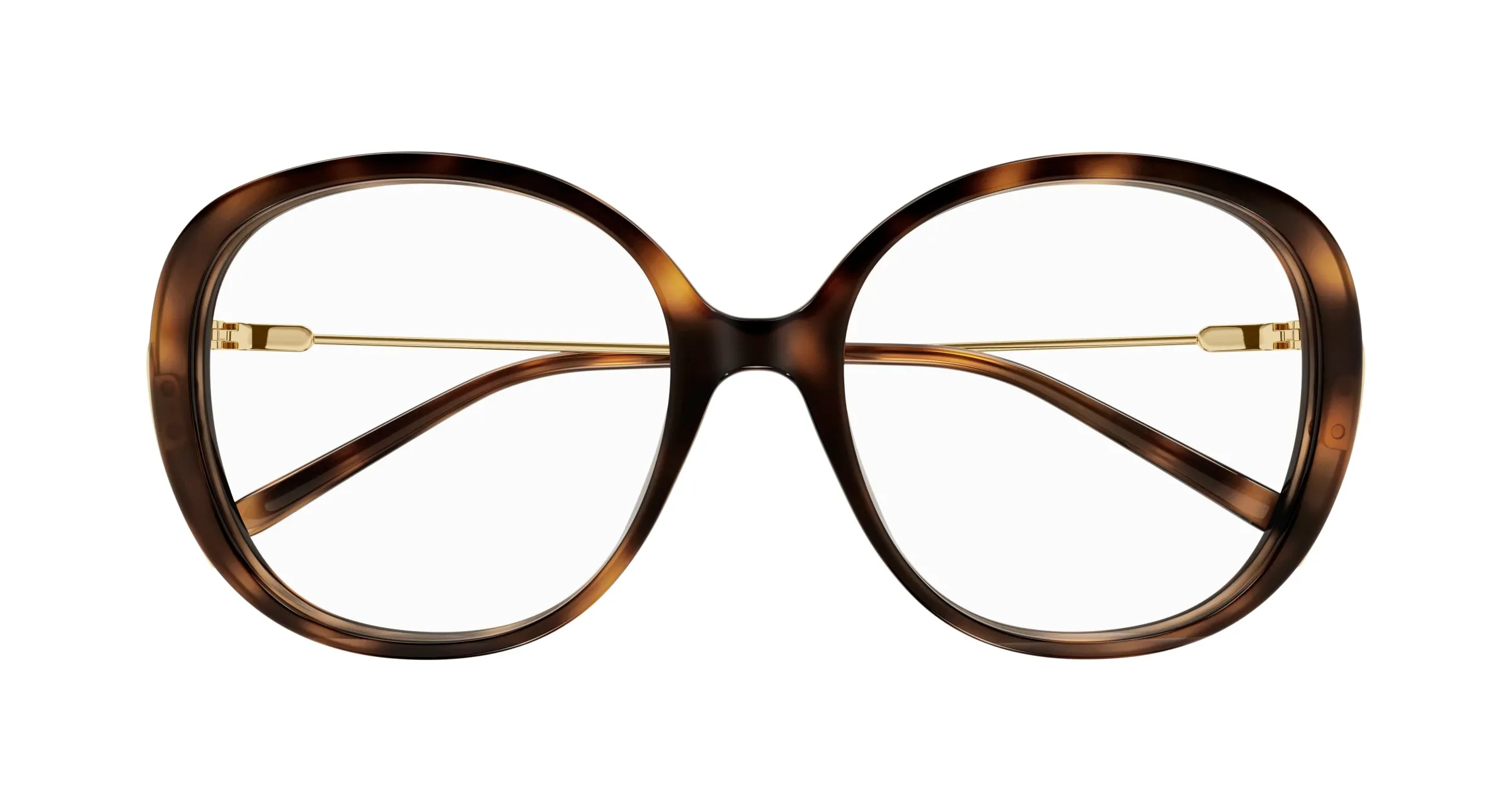 Chloé CH0172O 002 Montature da vista Acetato Havana Trasparente Rotonda - immagine 3