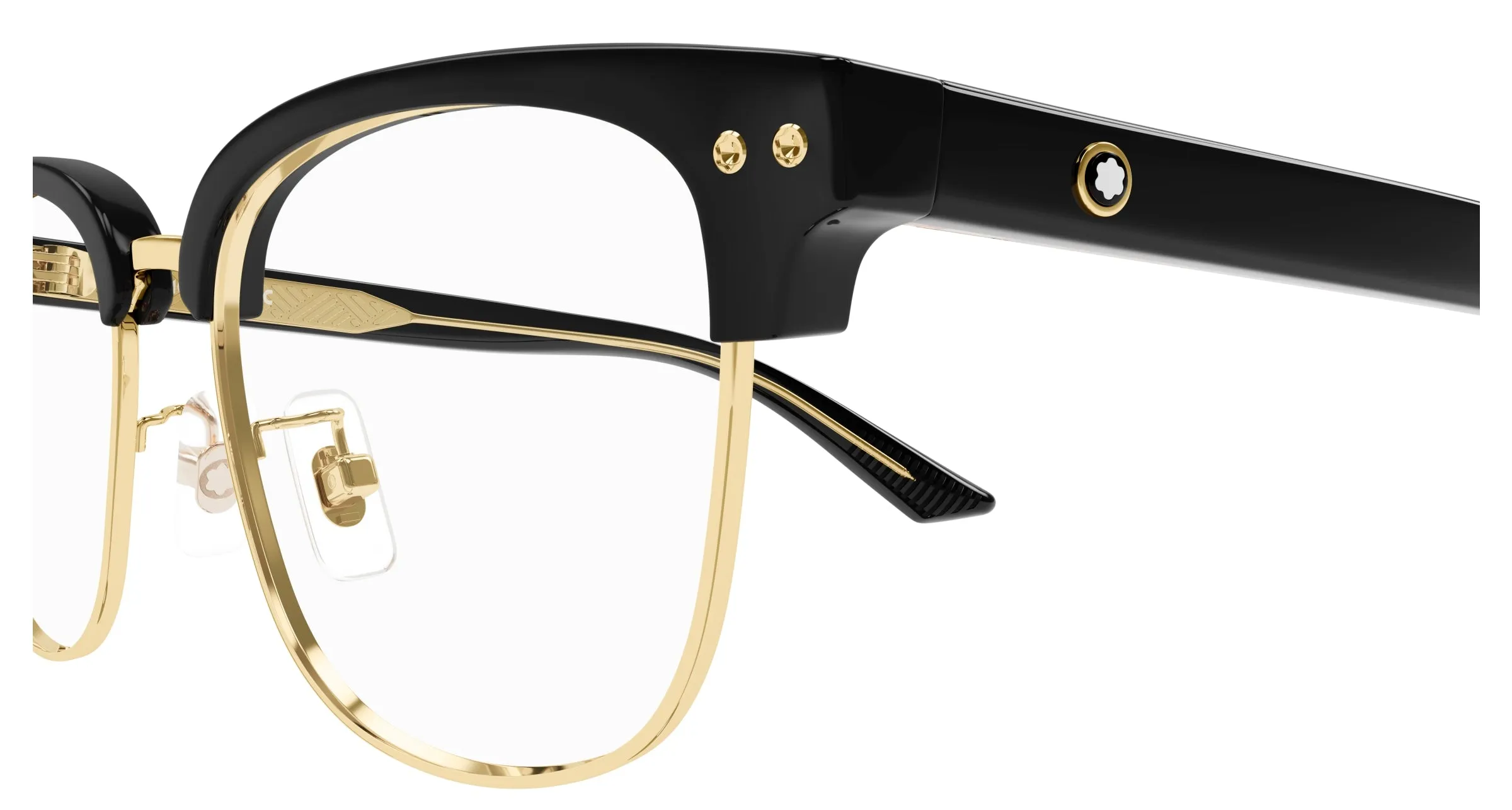 Montblanc MB0259OK 005 Montature da vista Acetato Nero Squadrata - immagine 3