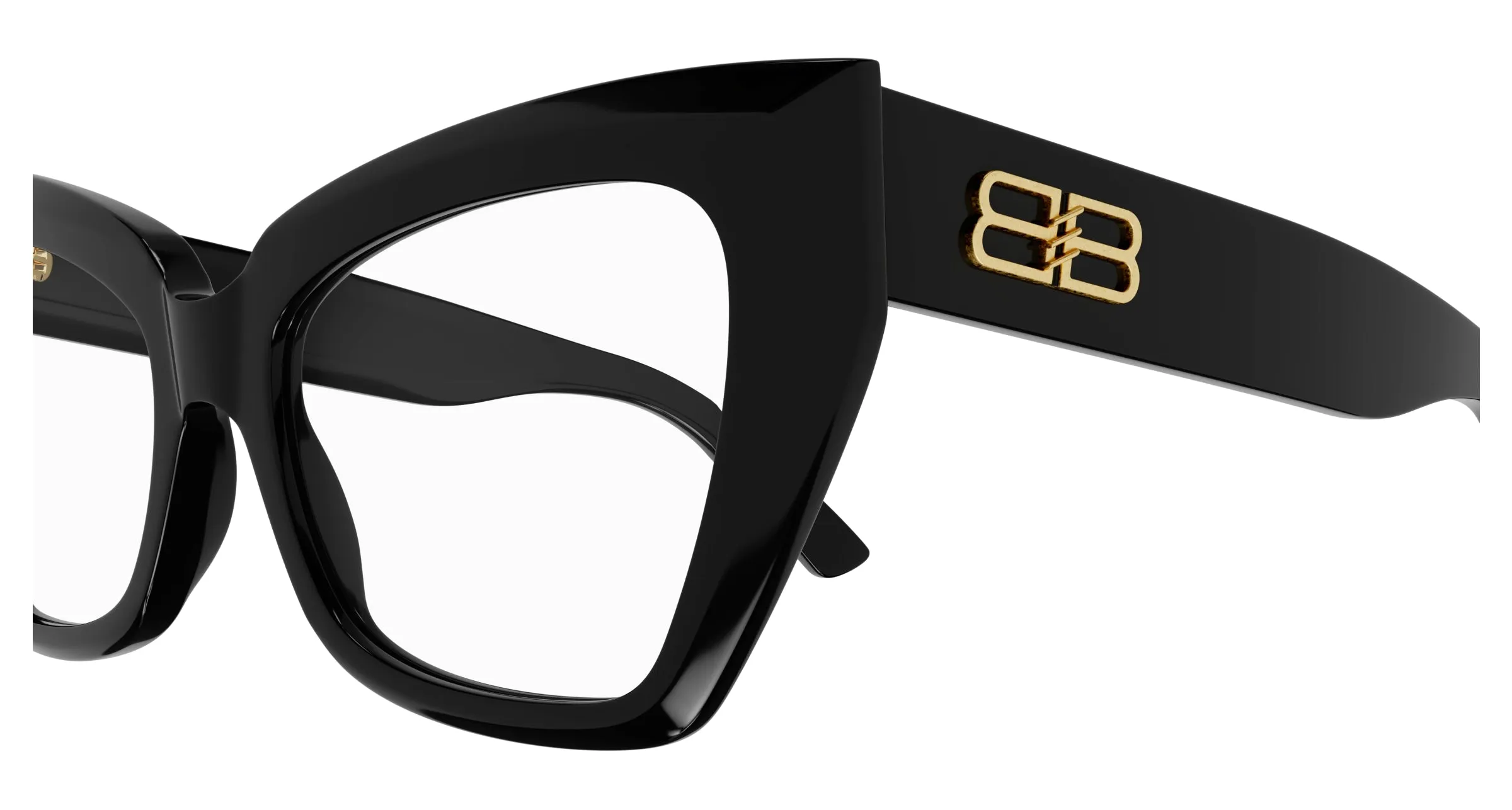 Balenciaga BB0275O 001 Montature da vista Acetato Nero Farfalla - immagine 4