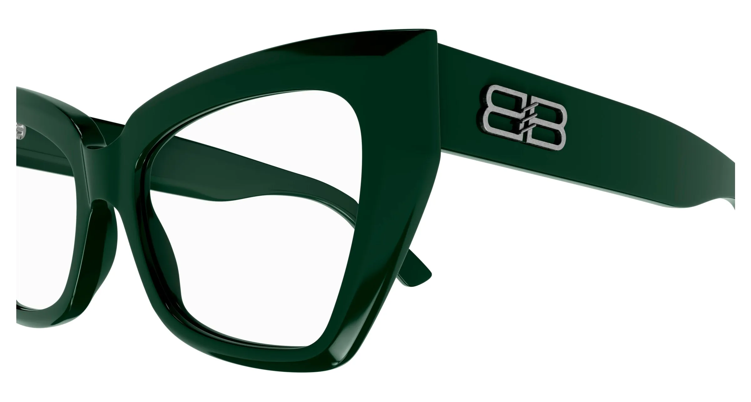 Balenciaga BB0275O 004 Montature da vista Acetato Verde Cat Eye - immagine 3
