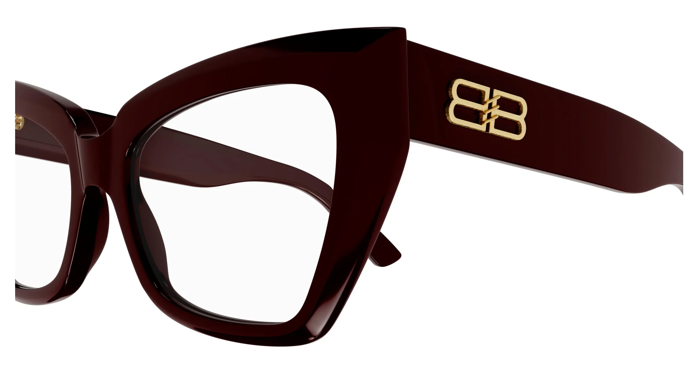 Balenciaga BB0275O 003 Montature da vista Acetato Marrone Farfalla - immagine 4