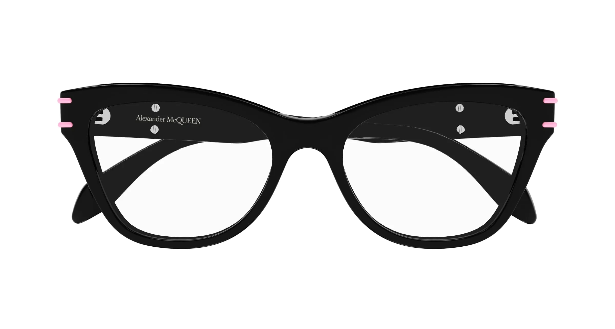 Alexander McQueen AM0401O 003 Montature da vista Acetato Nero Cat Eye - immagine 2