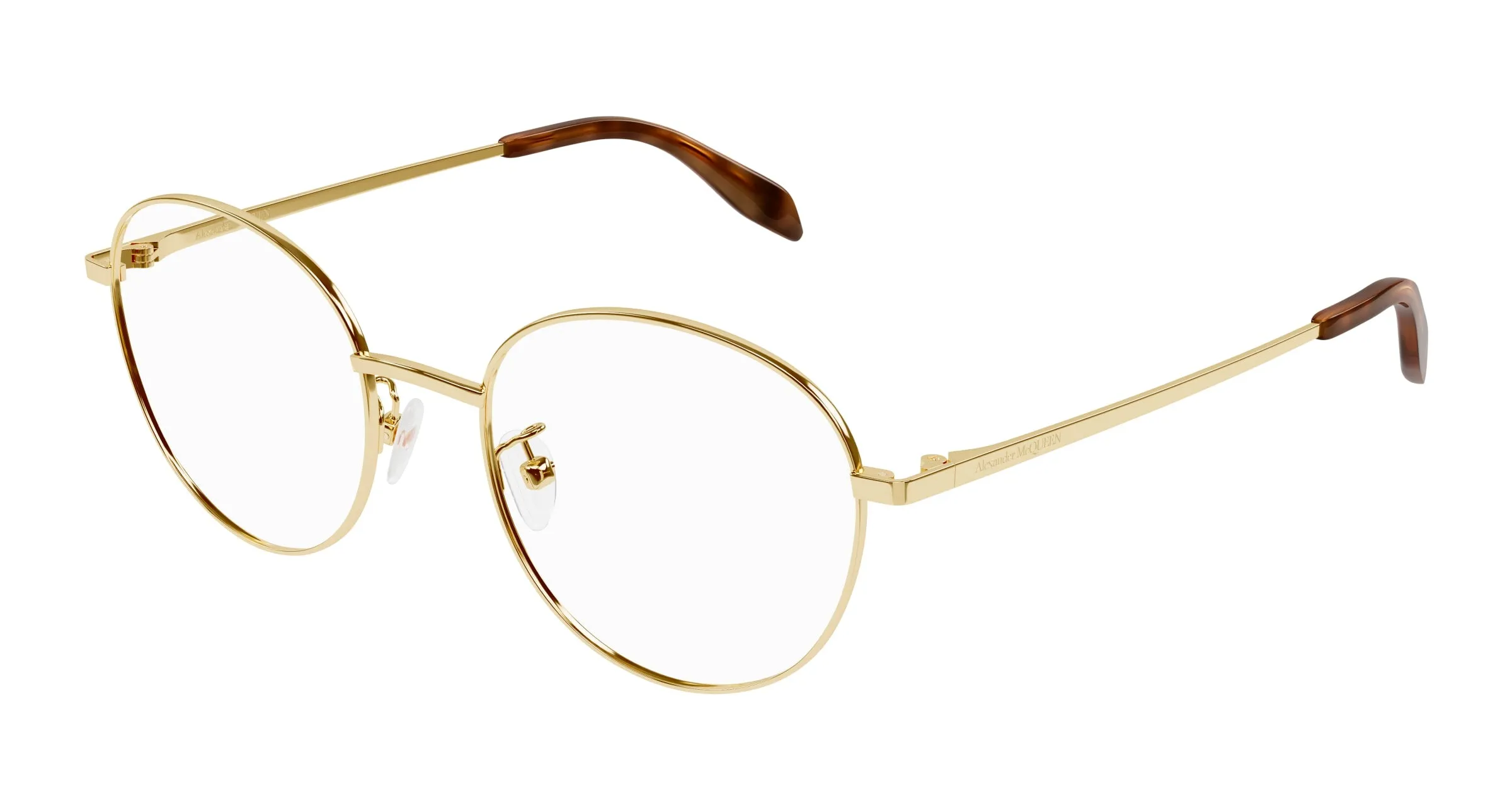 Alexander McQueen AM0414O 002 Montature da vista Metallo Oro Pantos - immagine 1
