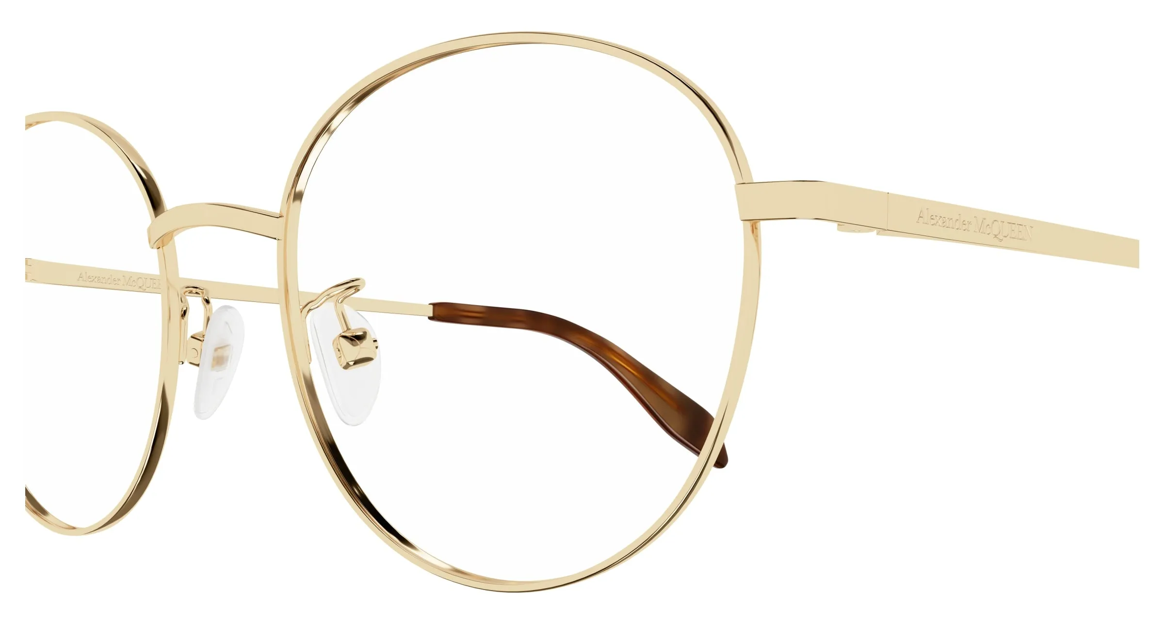 Alexander McQueen AM0414O 002 Montature da vista Metallo Oro Pantos - immagine 4