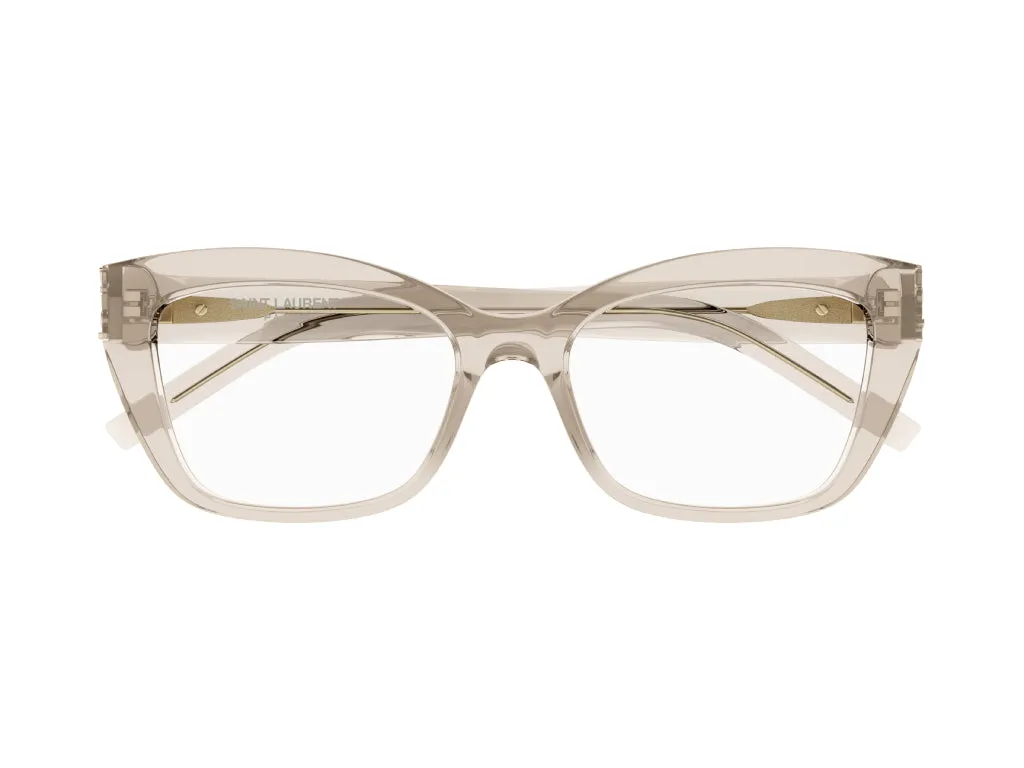 SAINT LAURENT SL M117 004 Montature da vista Acetato Nude Cat Eye ["Antiriflesso"] - immagine 2