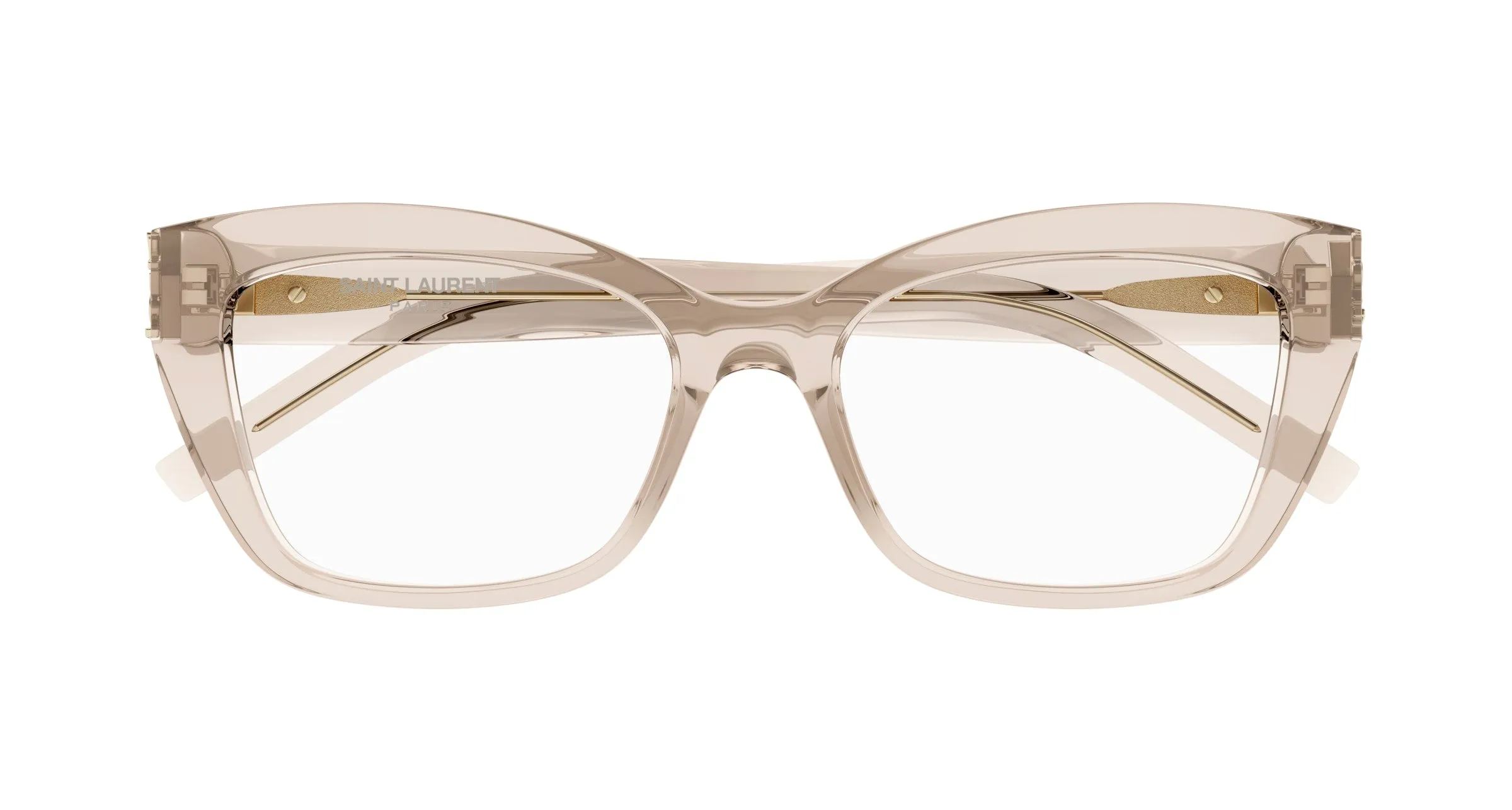 SAINT LAURENT SL M117 004 Montature da vista Acetato Nude Cat Eye ["Antiriflesso"] - immagine 3
