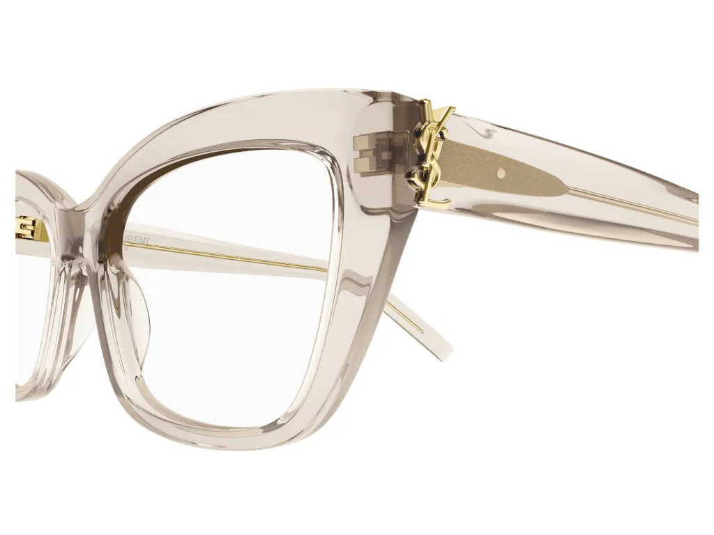 SAINT LAURENT SL M117 004 Montature da vista Acetato Nude Cat Eye ["Antiriflesso"] - immagine 4