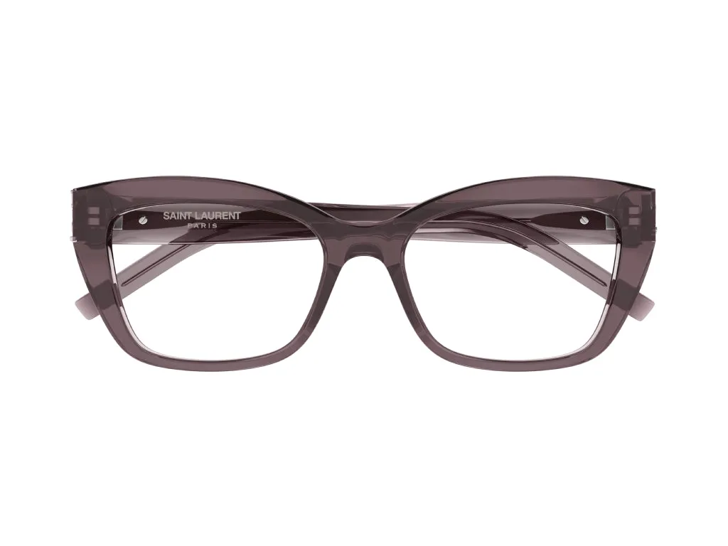 SAINT LAURENT SL M117 003 Montature da vista Acetato Marrone Cat Eye ["Antiriflesso"] - immagine 2