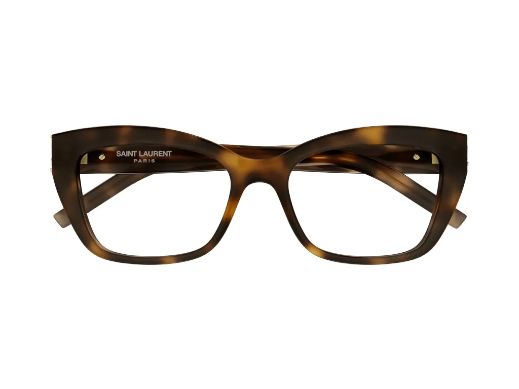 SAINT LAURENT SL M117 002 Montature da vista Acetato Havana Cat Eye ["Antiriflesso"] - immagine 2