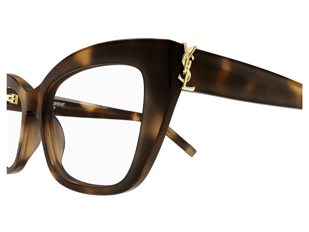 SAINT LAURENT SL M117 002 Montature da vista Acetato Havana Cat Eye ["Antiriflesso"] - immagine 4