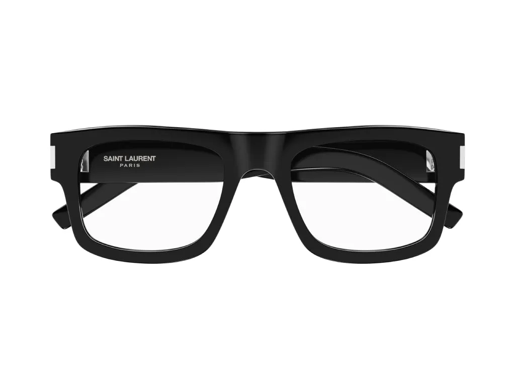 SAINT LAURENT SL 574 001 Montature da vista Acetato Nero Trasparente Squadrata ["Antiriflesso"] - immagine 2