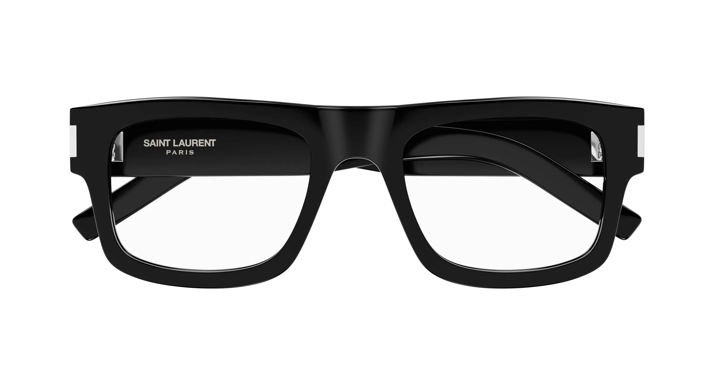 SAINT LAURENT SL 574 001 Montature da vista Acetato Nero Trasparente Squadrata ["Antiriflesso"] - immagine 3