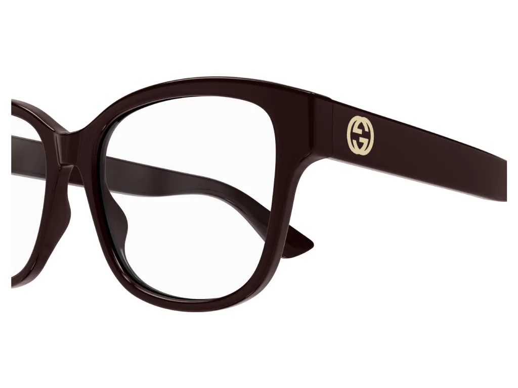 Gucci GG1340O 004 Montature da vista Plastica Borgogna Squadrata - immagine 4