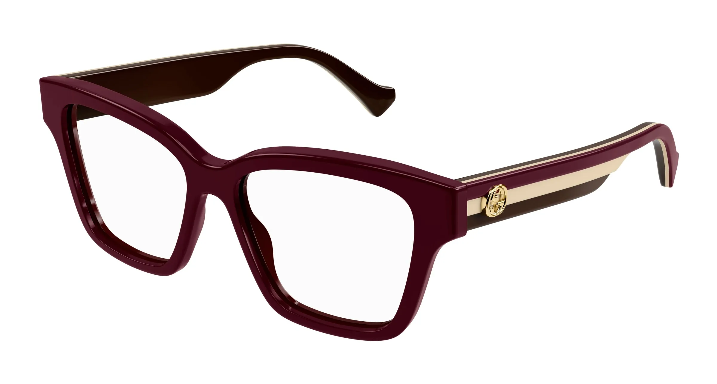 Gucci GG1302O 005 Montature da vista Plastica Borgogna Squadrata - immagine 1