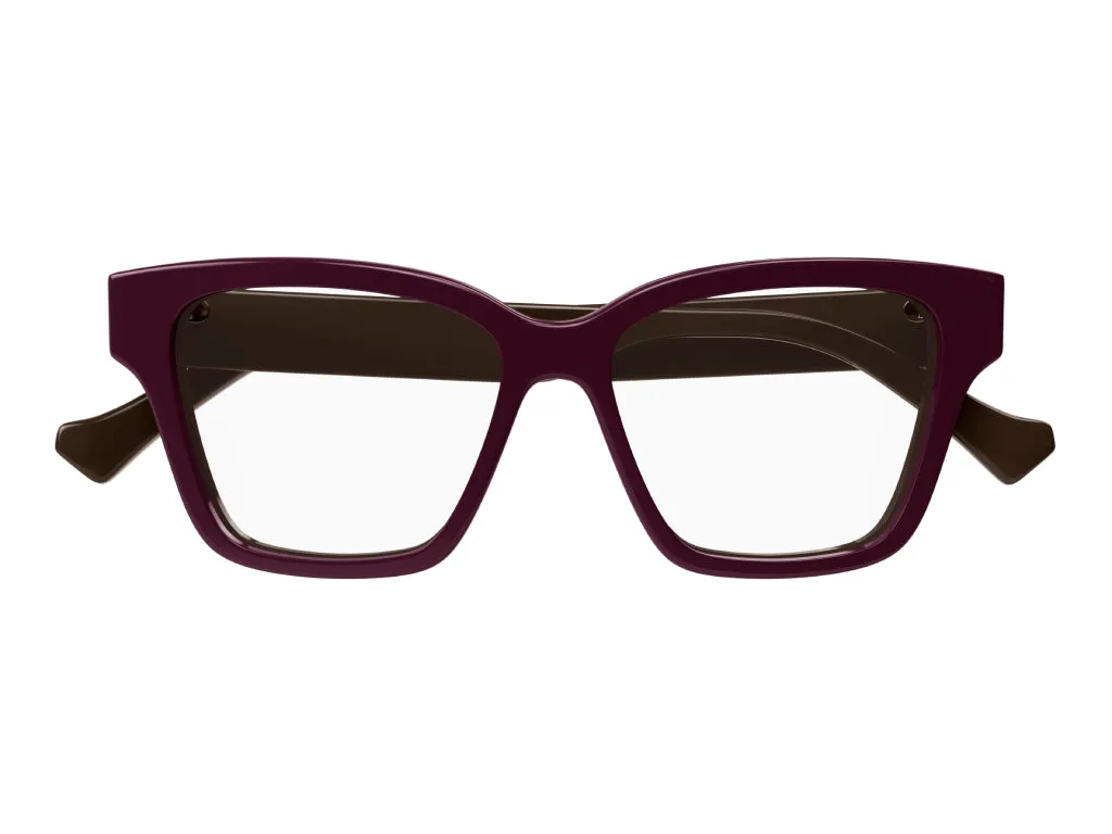 Gucci GG1302O 005 Montature da vista Plastica Borgogna Squadrata - immagine 2