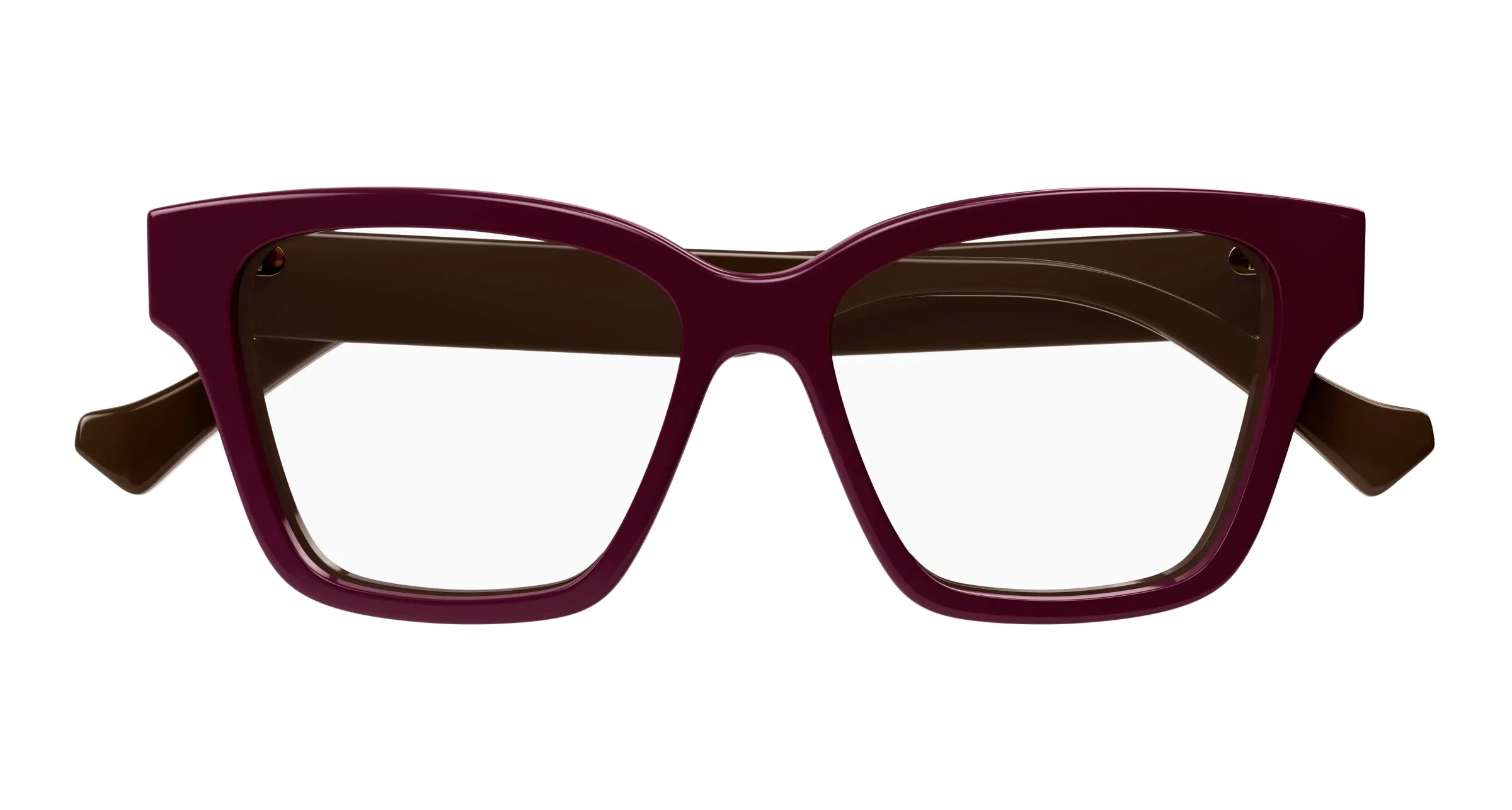 Gucci GG1302O 005 Montature da vista Plastica Borgogna Squadrata - immagine 3