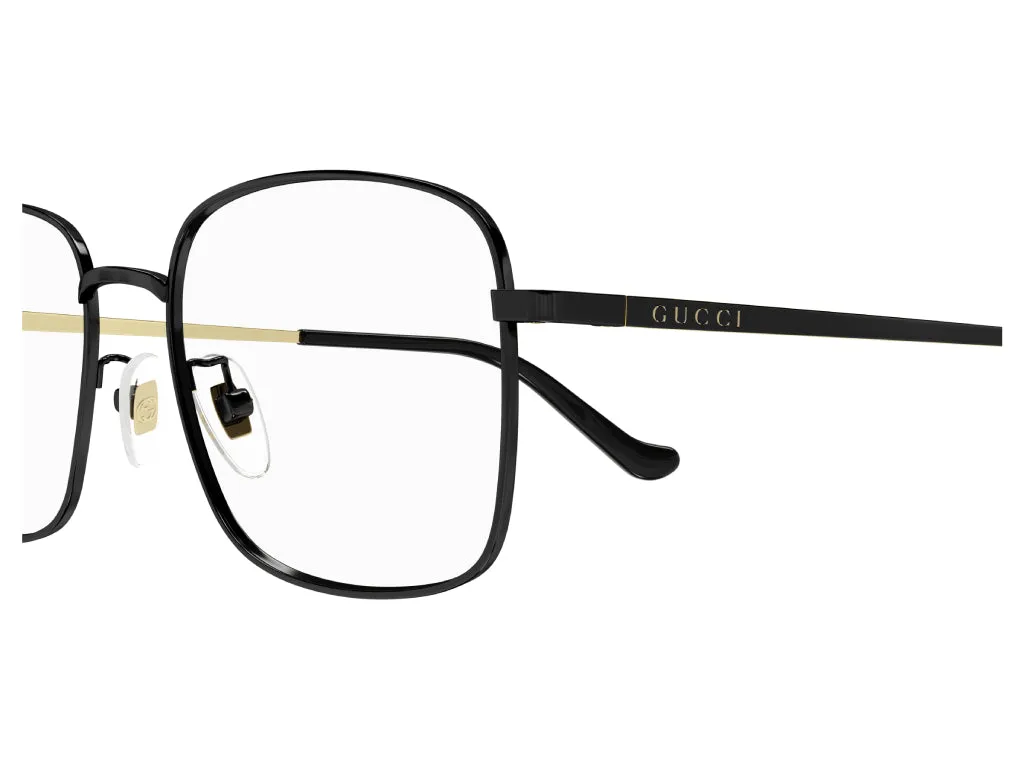 Gucci GG1355OA 001 Montature da vista Metallo Nero Squadrata - immagine 4