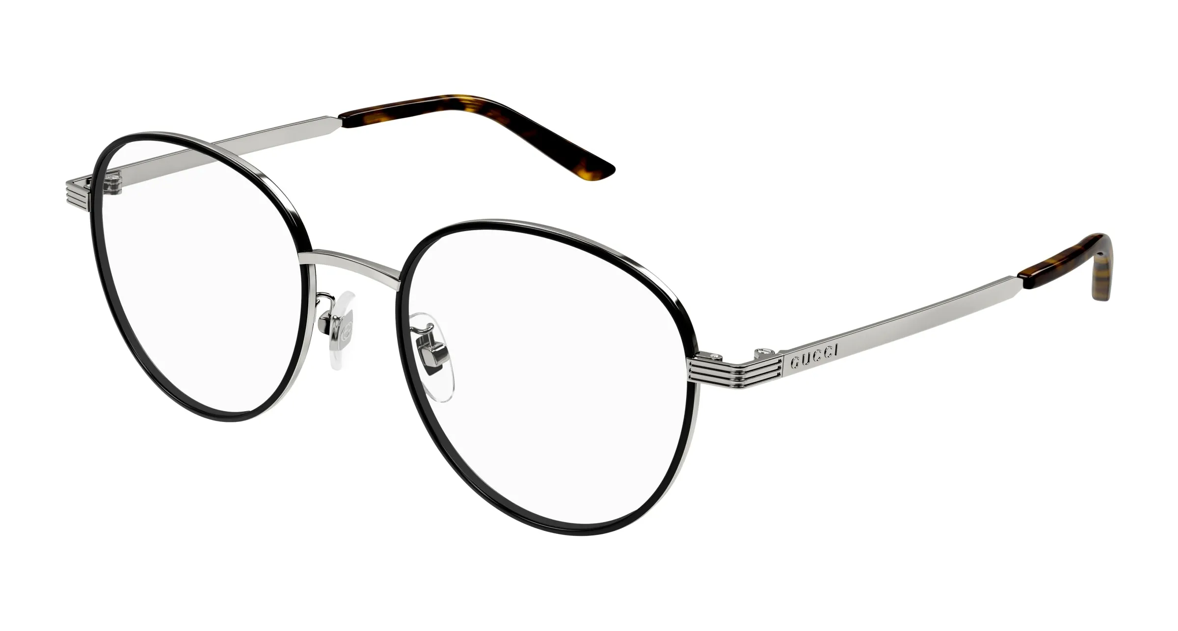 Gucci GG1353OA 003 Montature da vista Metallo Rutenio Rotonda - immagine 1