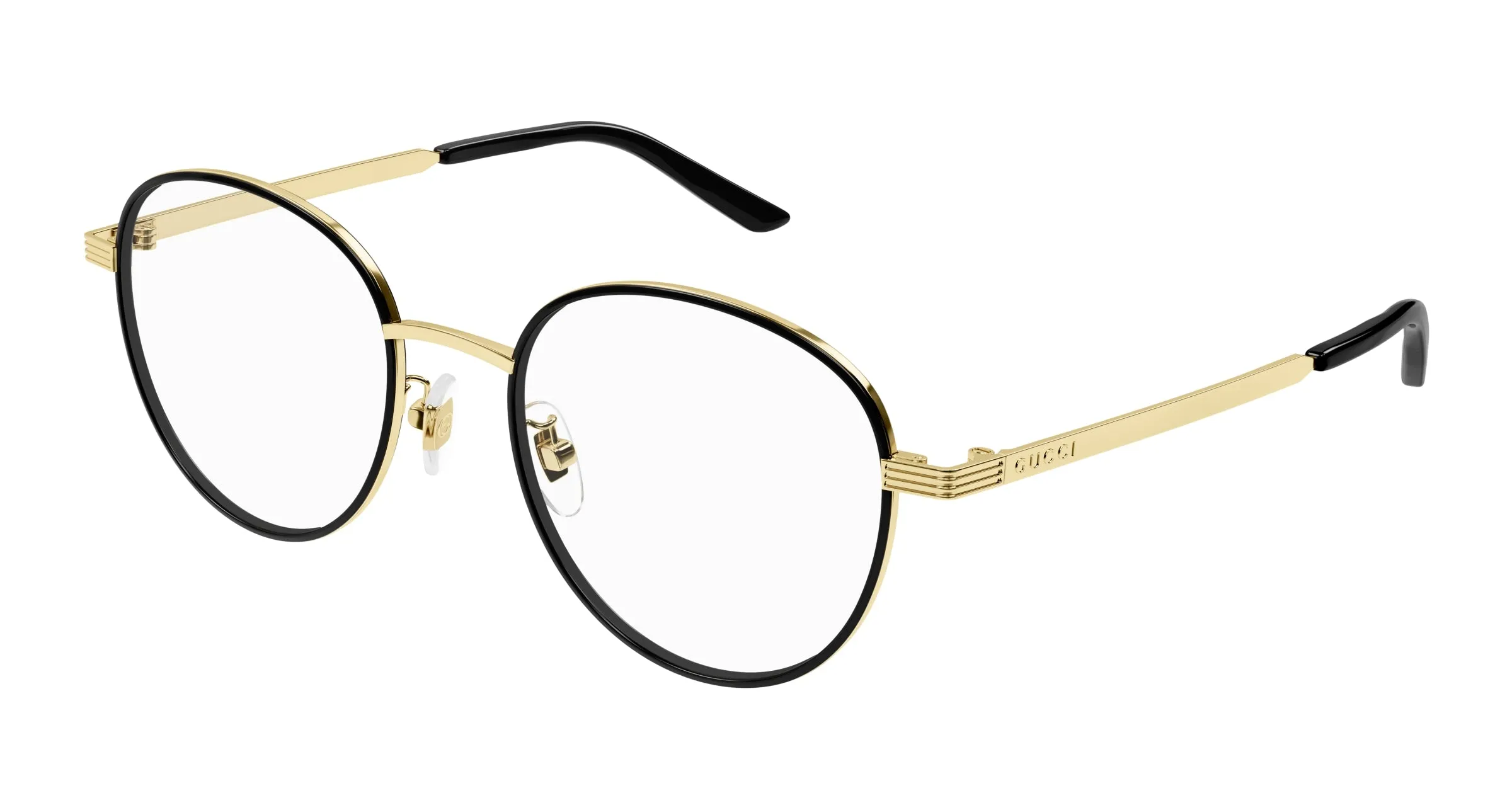 Gucci GG1353OA 001 Montature da vista Metallo Oro Rotonda - immagine 1