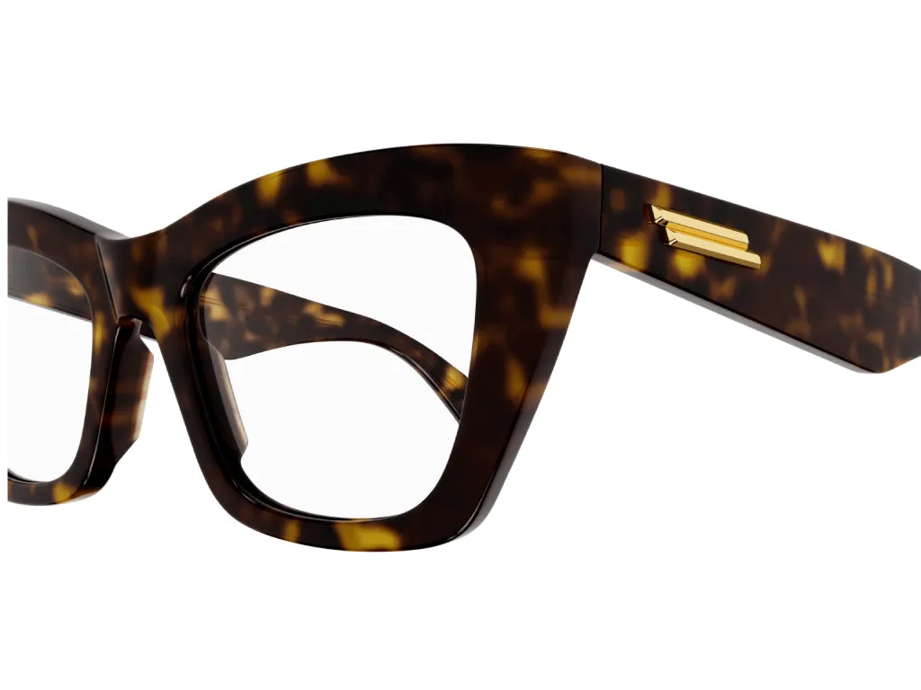 Bottega Veneta Donna BV1215O 002 Montature da vista Acetato Havana Cat Eye - immagine 4
