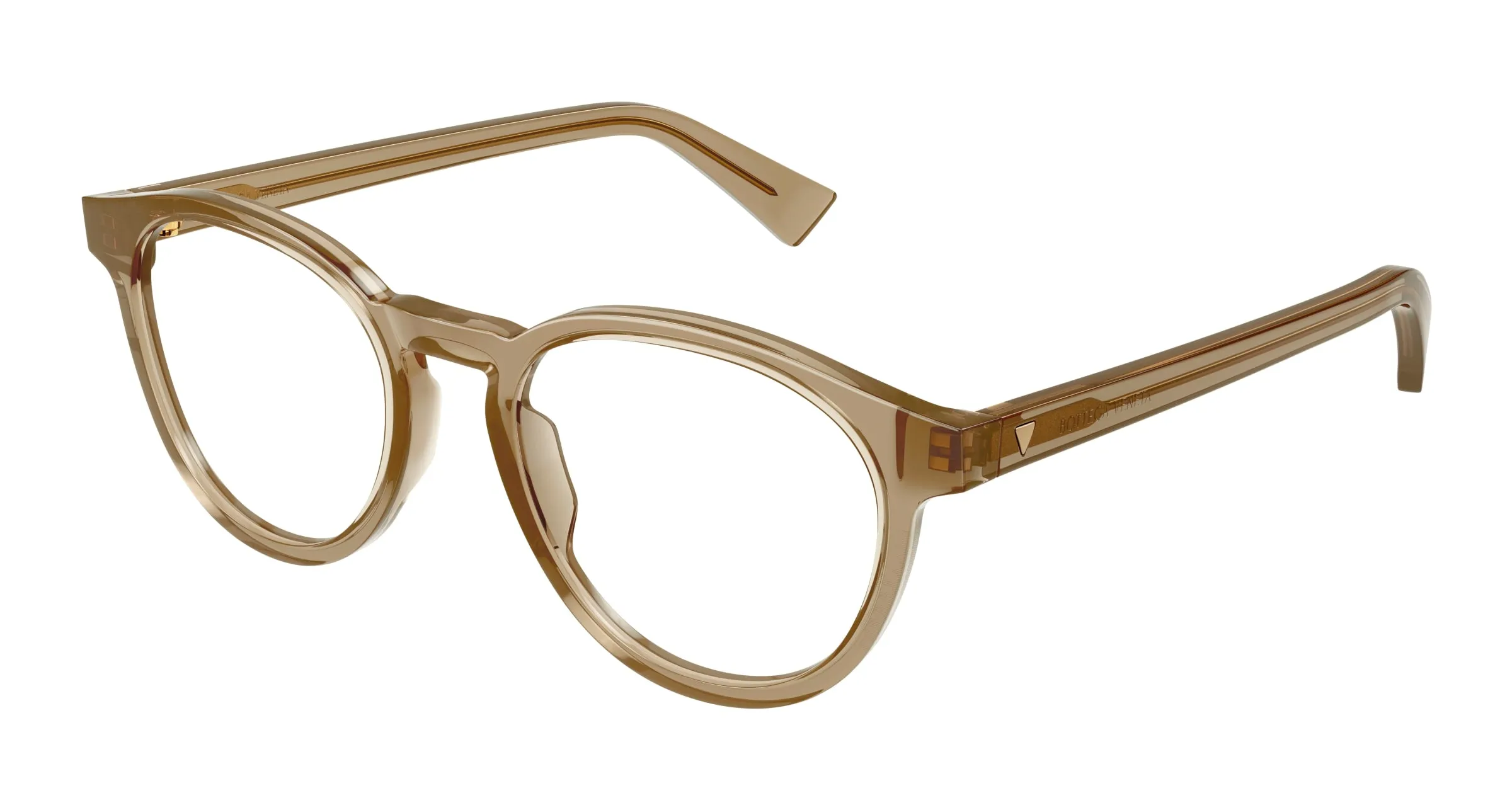 Bottega Veneta BV1225O 004 Montature da vista Acetato Marrone Rotonda - immagine 1