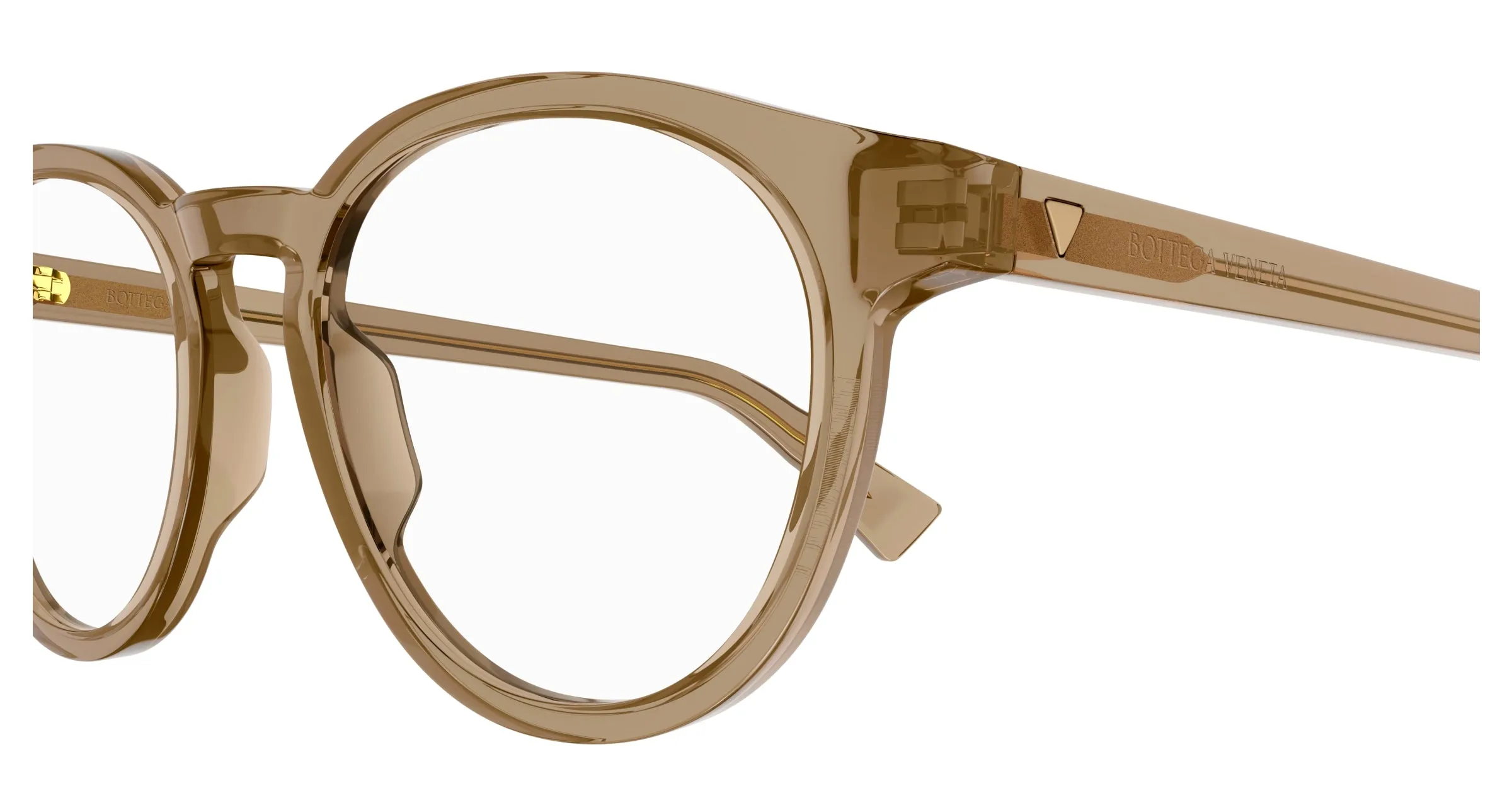 Bottega Veneta BV1225O 004 Montature da vista Acetato Marrone Rotonda - immagine 3